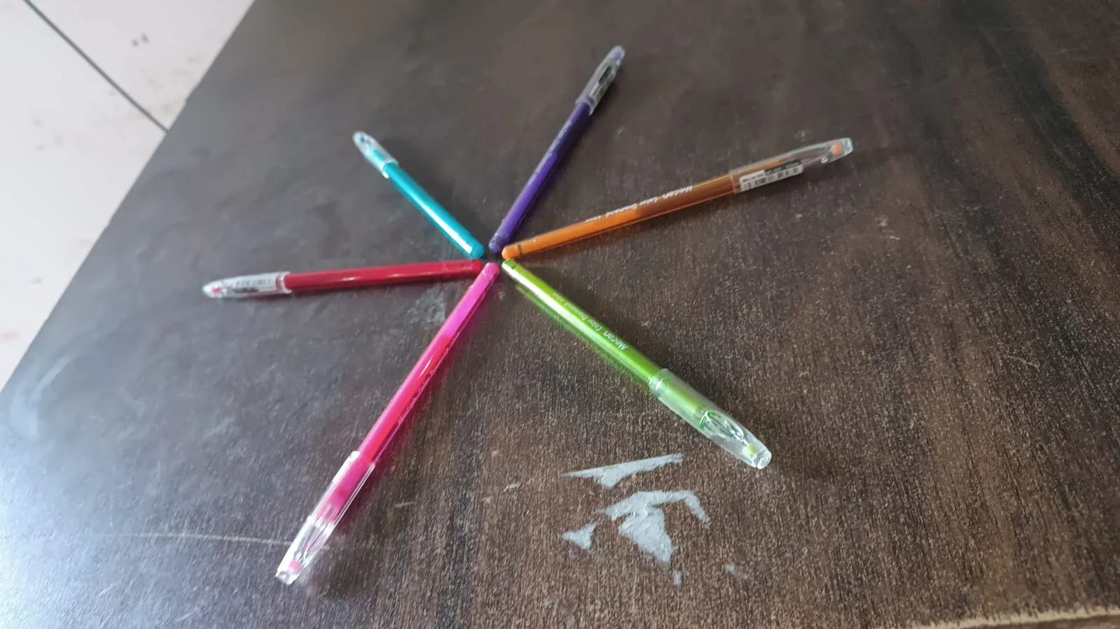 Multi Colour Gel Pen Set, Set of 6 Colours (6 Pcs Set) - Image 7
