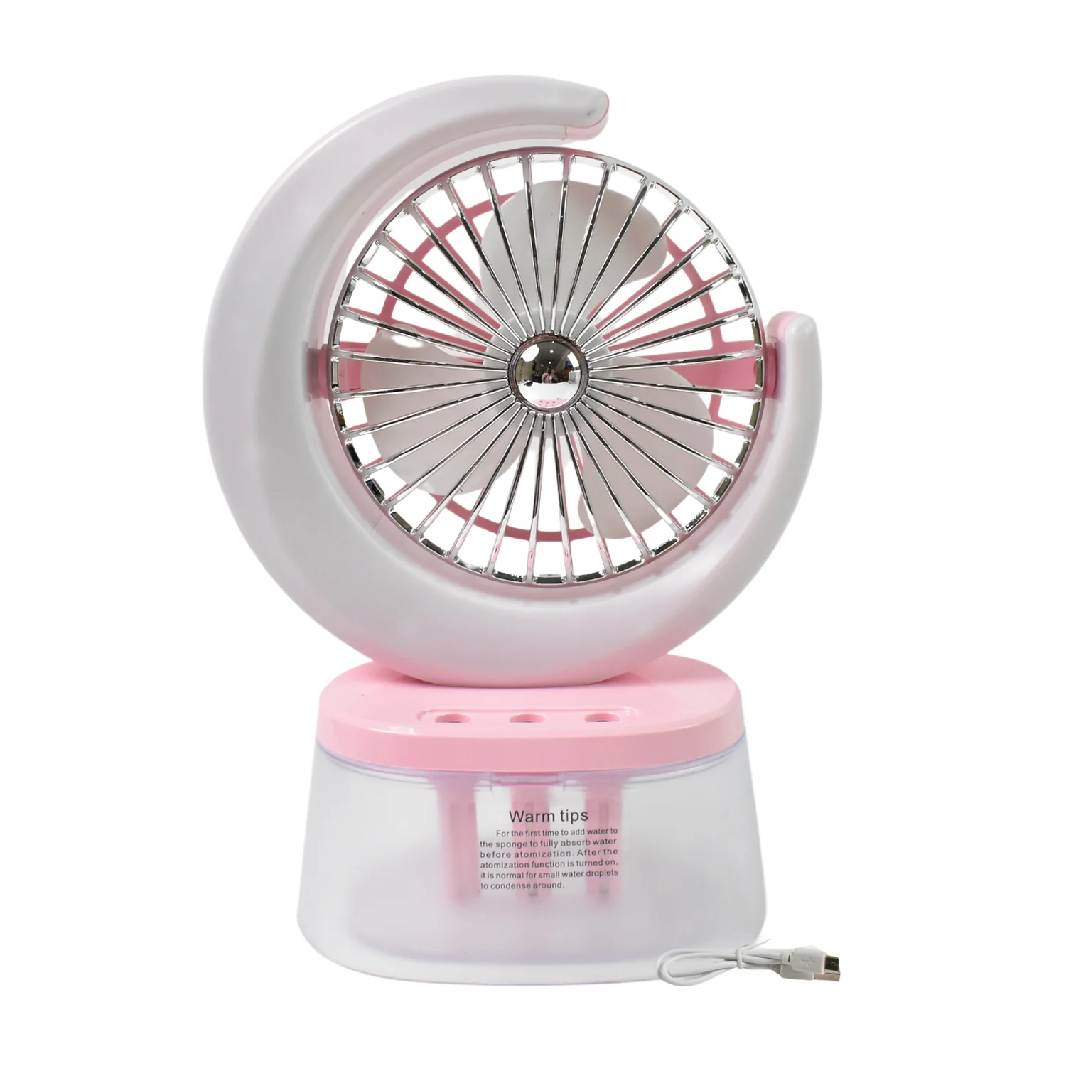 Desktop Fan - Camping Fan LED Light, Humidifying Fan (1 Pc / Plug & Play Fan) - Image 5