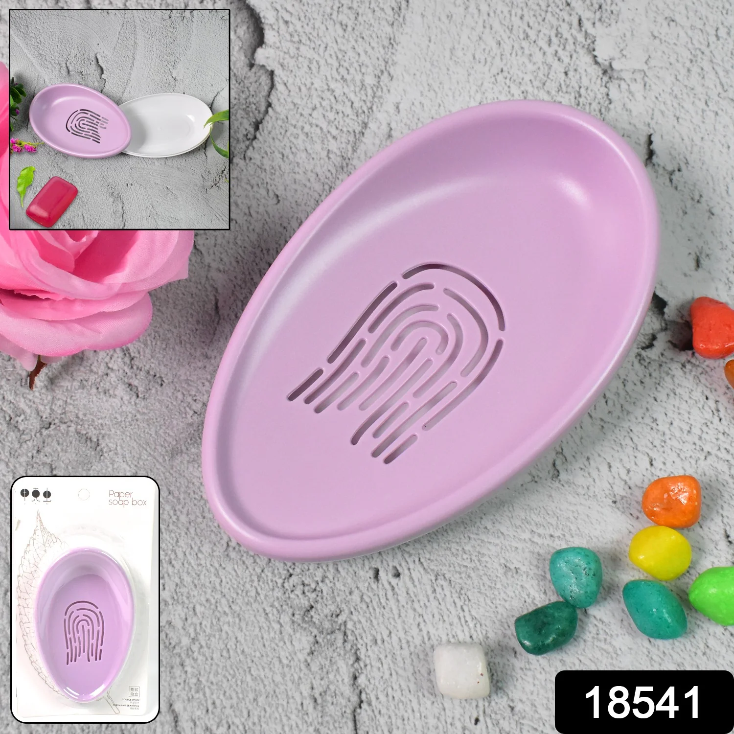 Plastic Soap Dish with Drain, Soap Holder Double-layer ,Sabudani (1 Pc) - Image 2