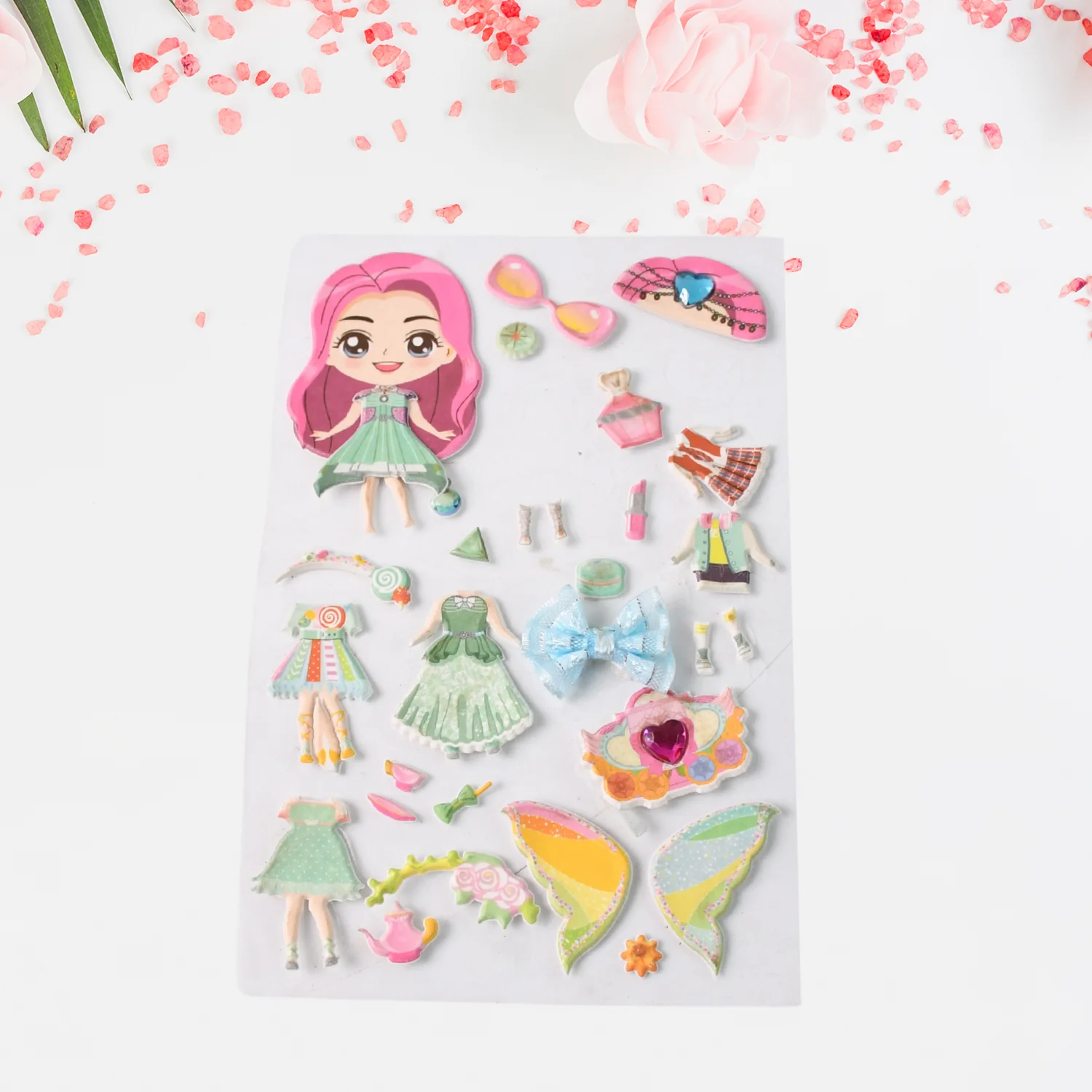 Multipurpose Adhesive 3D Stickers (1 Sheet / Mix Design) - Image 3