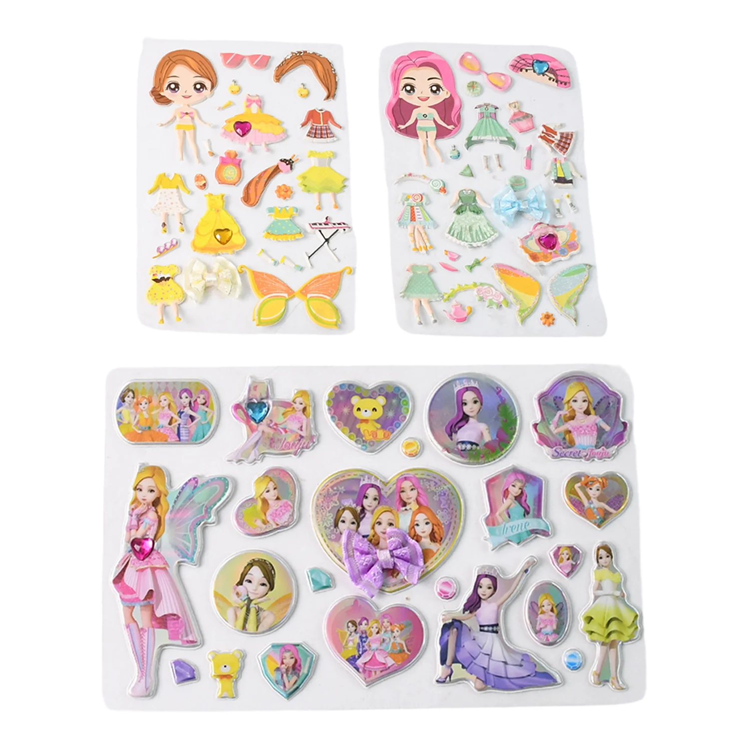Multipurpose Adhesive 3D Stickers (1 Sheet / Mix Design) - Image 5