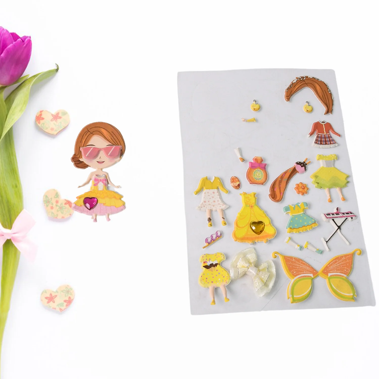 Multipurpose Adhesive 3D Stickers (1 Sheet / Mix Design) - Image 9