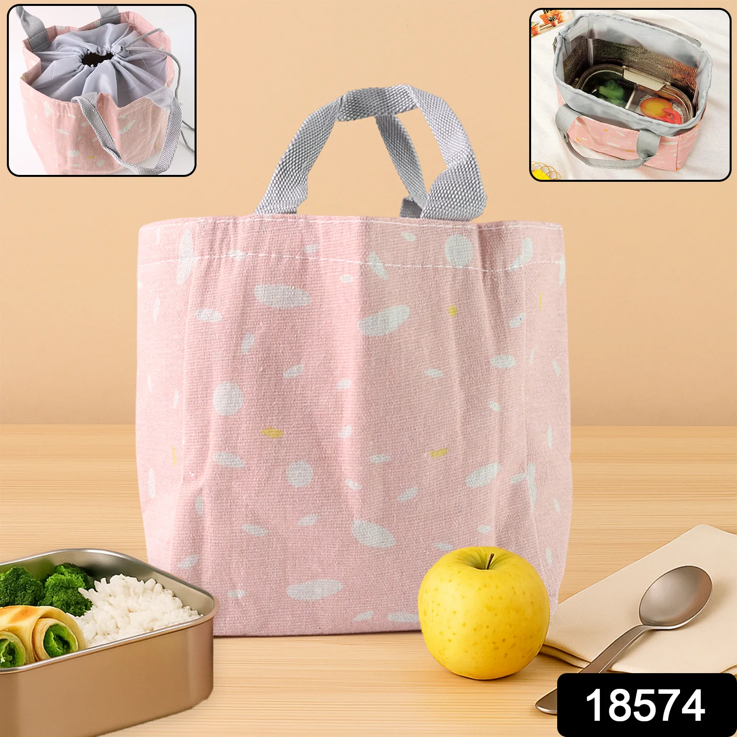 Lunch Bag for Women Men Insulated Lunch Bag (1 Pc / Mix Color & Design) - Image 2
