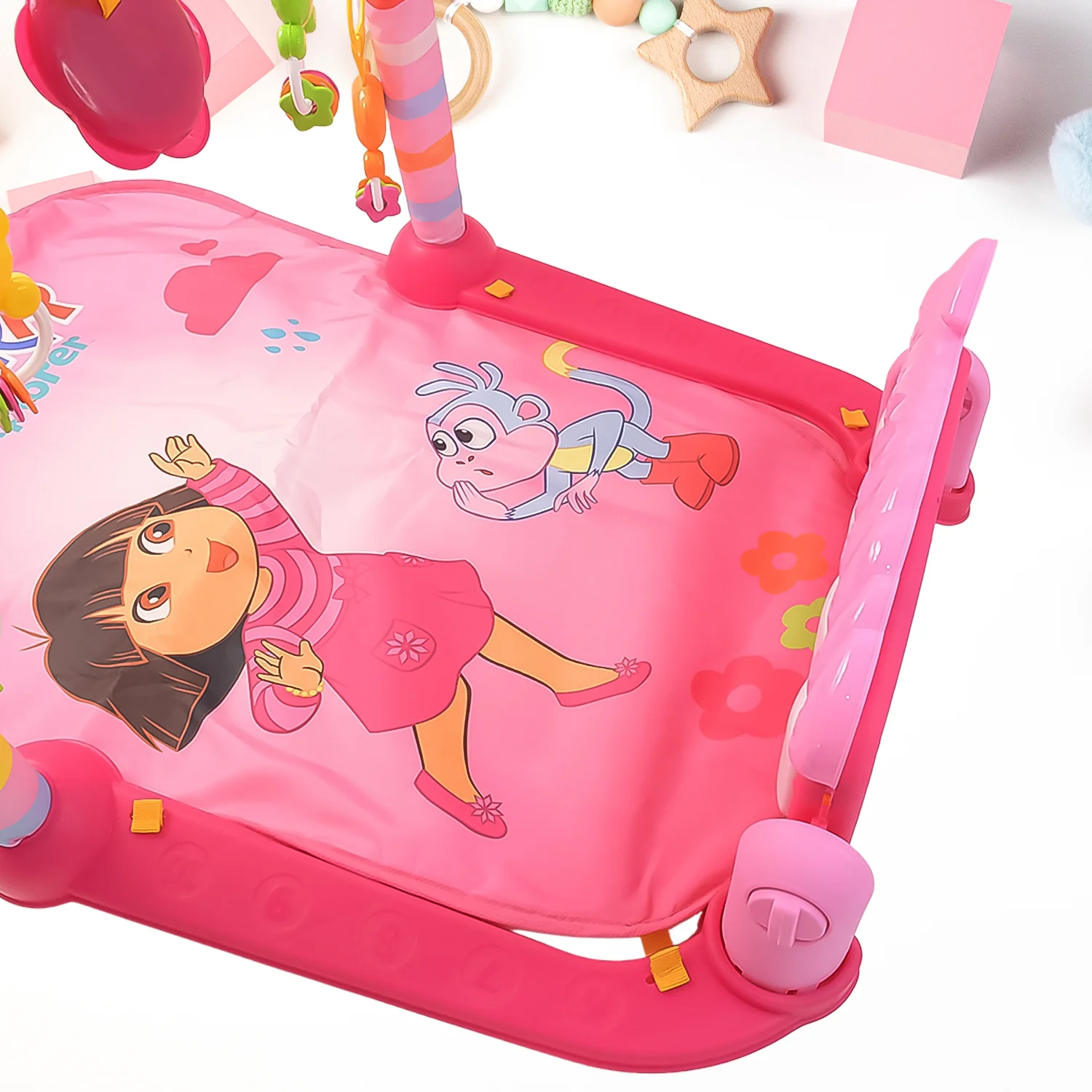 2in1 Baby Kick and Play Piano Gym Mat & Fitness Rack (1 Set) - Image 3