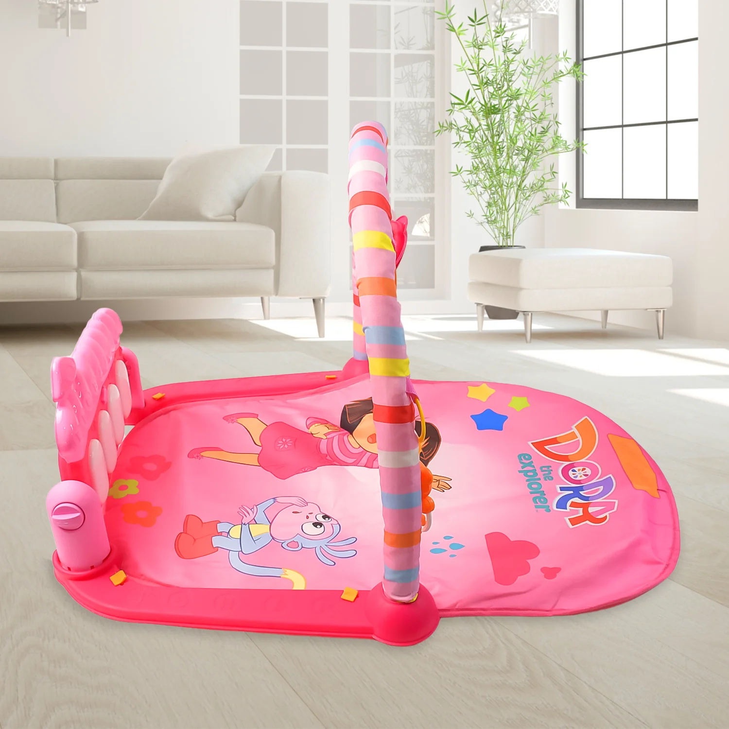 2in1 Baby Kick and Play Piano Gym Mat & Fitness Rack (1 Set) - Image 6