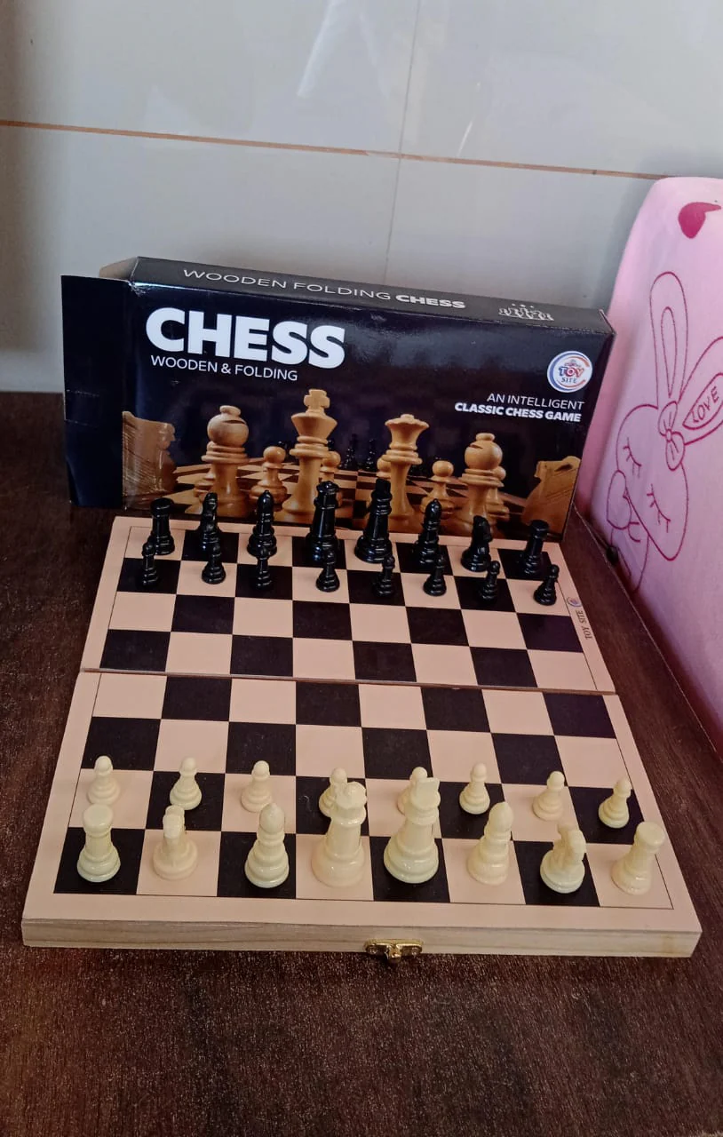 Folding Wooden Chess Board Set (30 × 30 Cm / 1 Set) - Image 7