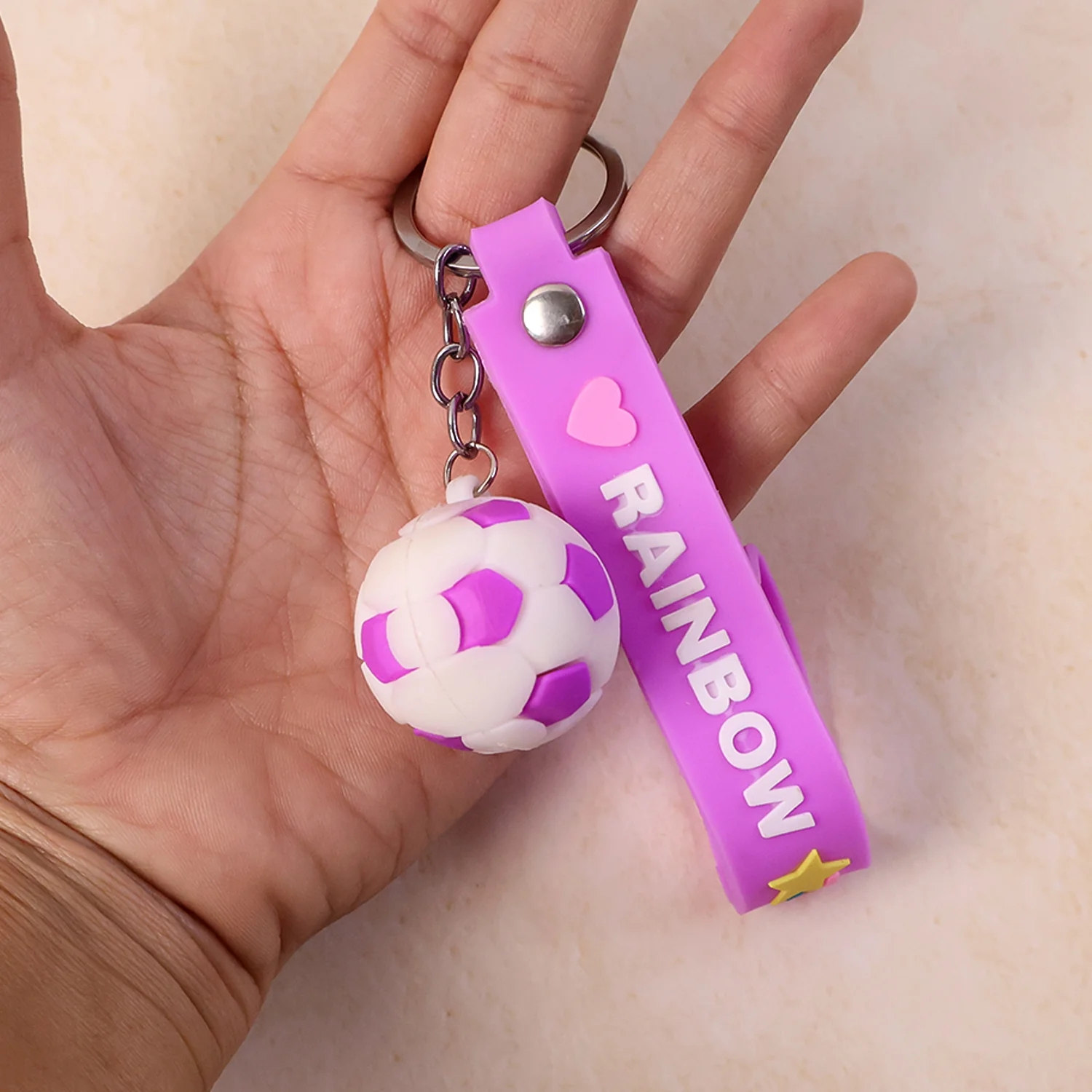 Cute Silicone 3D Key Chain with Metal Hook & Strap (Pack of 1) - Image 6