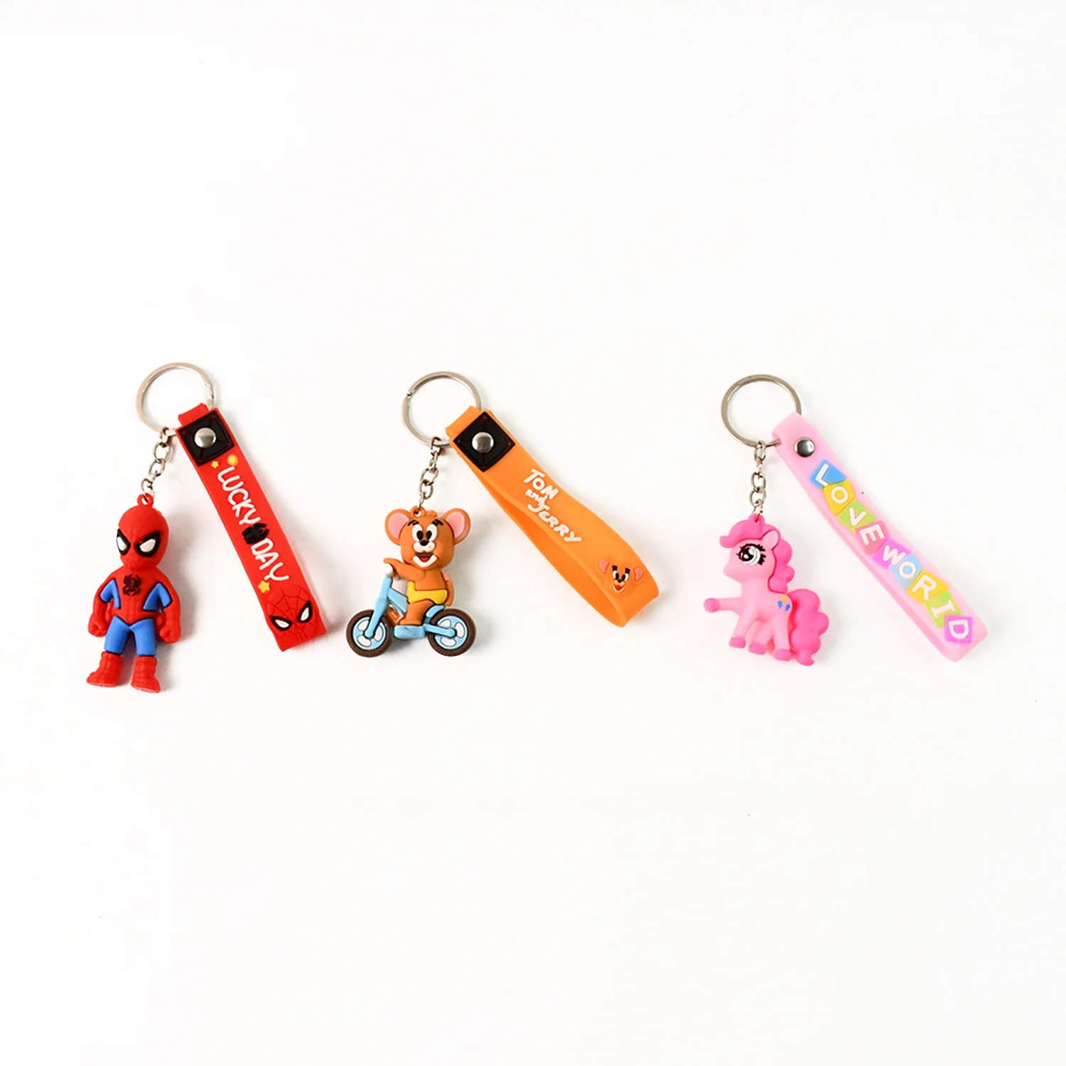 Cute Cartoon Silicone 3D Key Chain with Metal Hook & Strap (Pack of 1) - Image 5