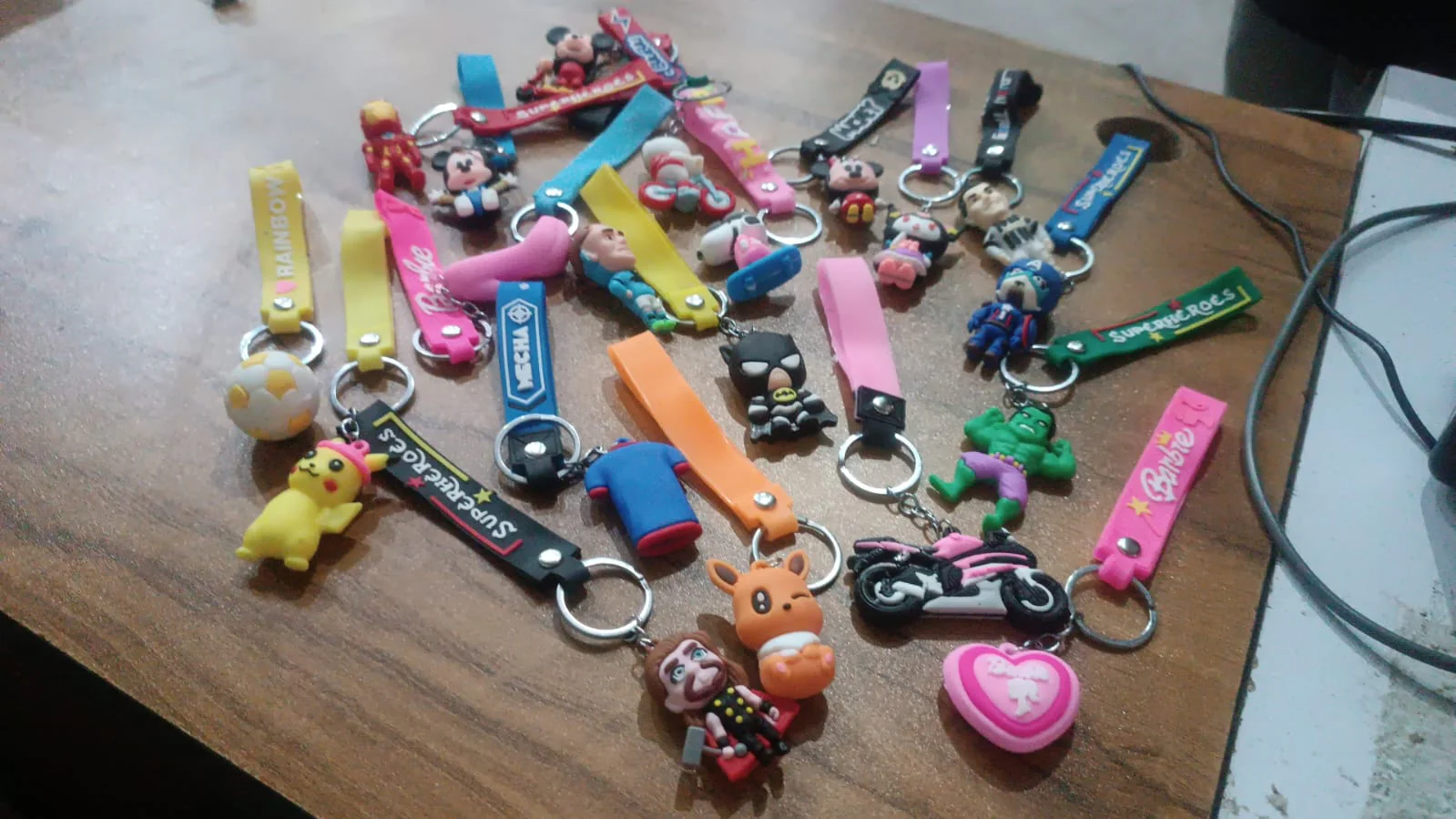Cute Cartoon Silicone 3D Key Chain with Metal Hook & Strap (Pack of 1) - Image 9