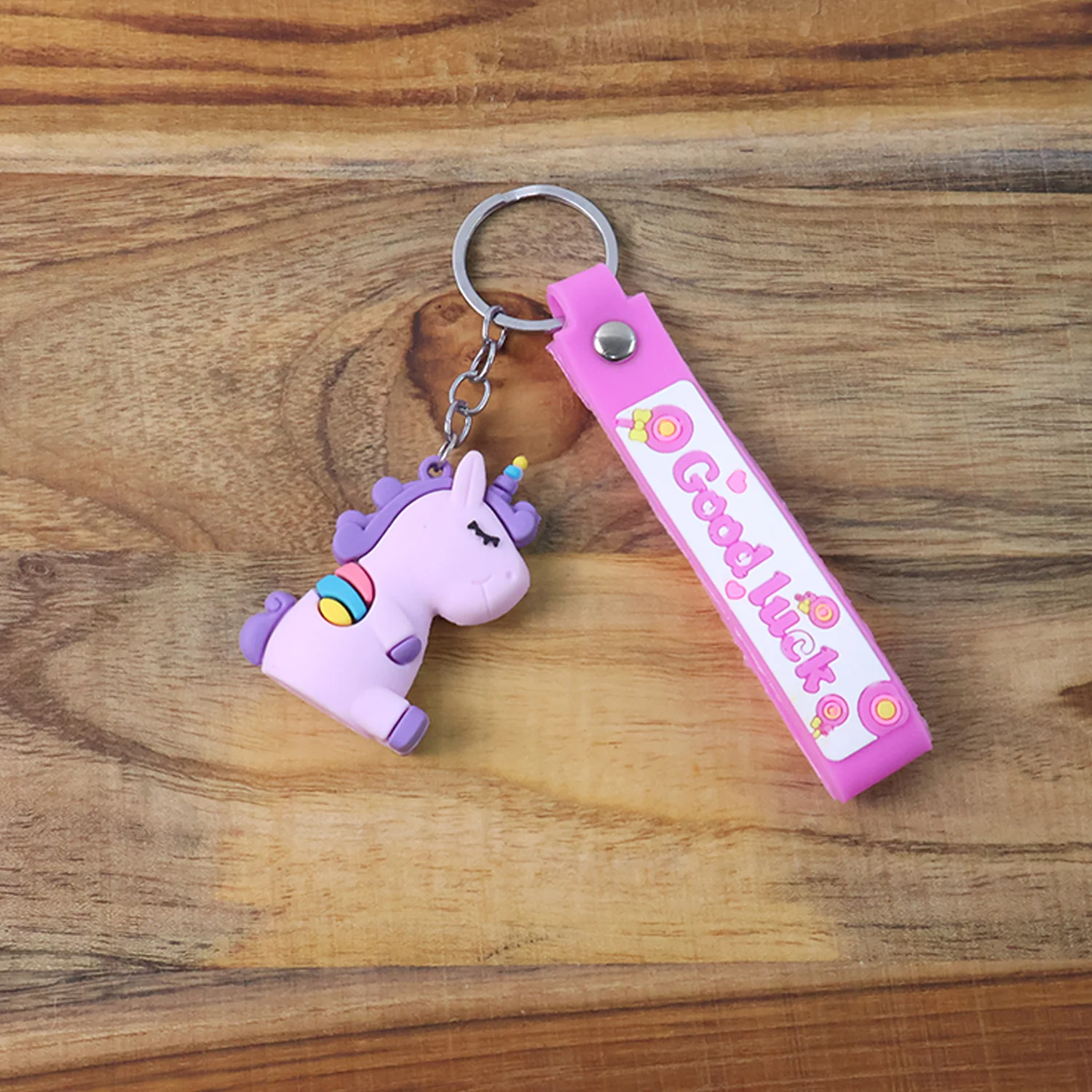 Cute Cartoon Silicone 3D Key Chain with Metal Hook & Strap (Pack of 1) - Image 7