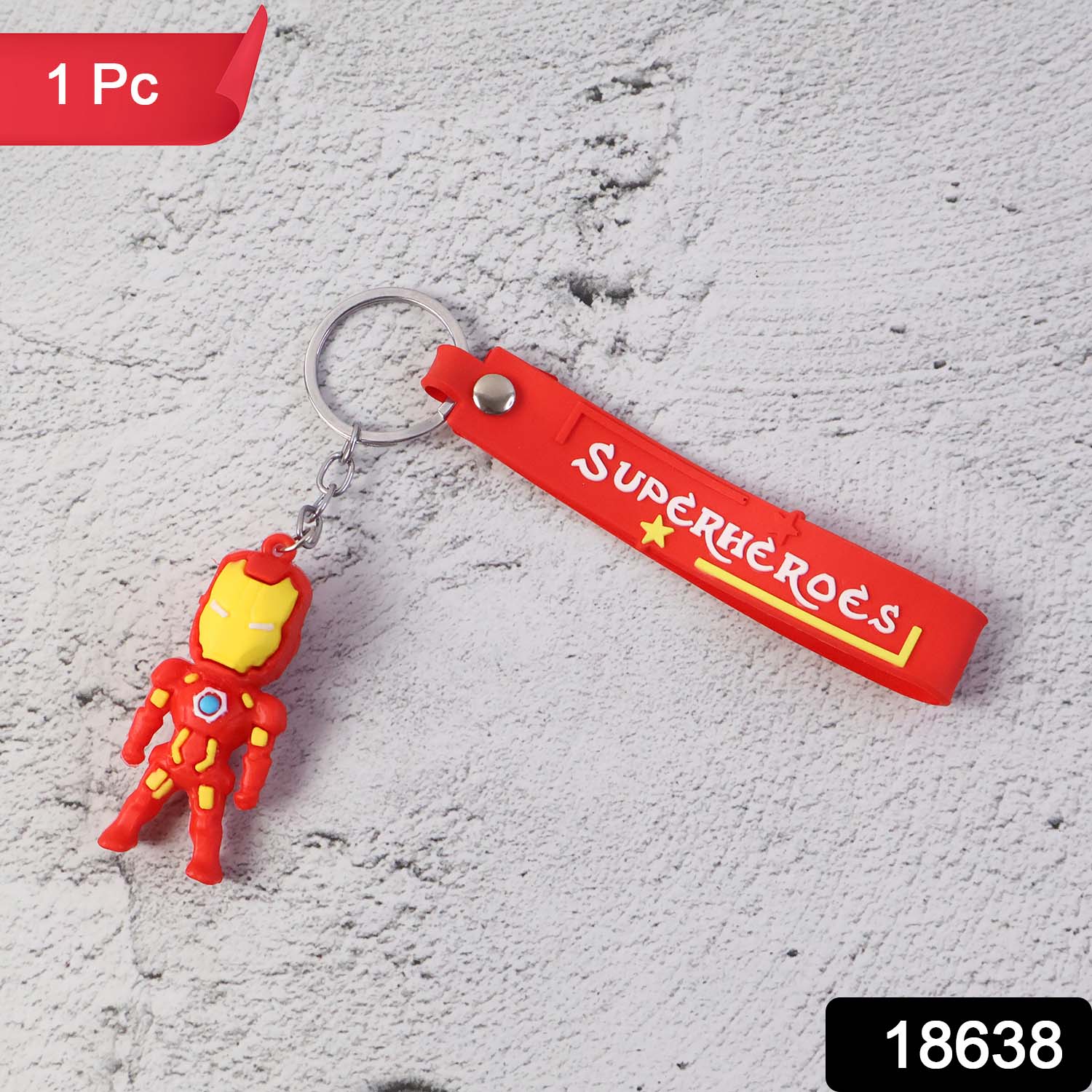 Cute Cartoon Silicone 3D Key Chain with Metal Hook & Strap (Pack of 1) - Image 2