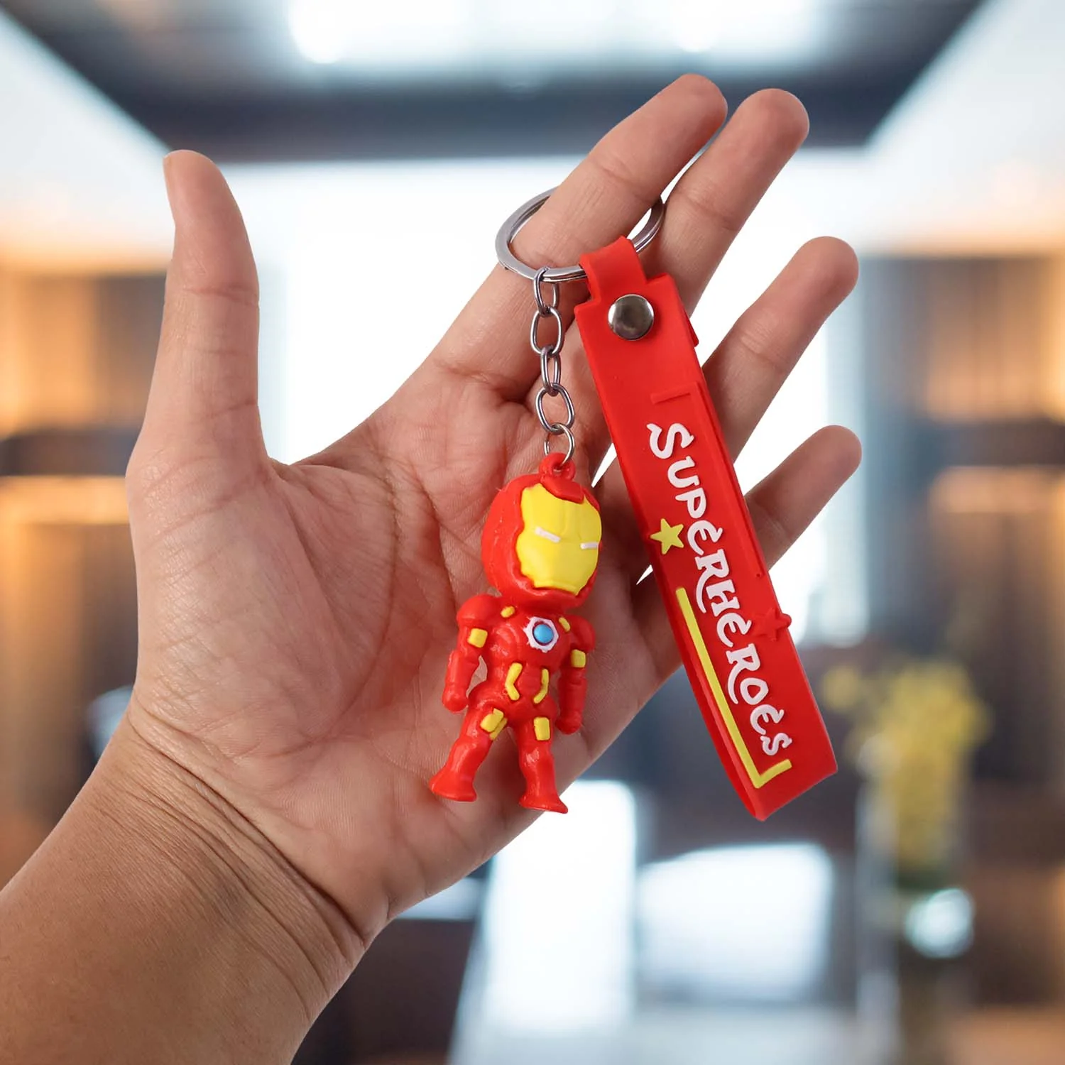 Cute Cartoon Silicone 3D Key Chain with Metal Hook & Strap (Pack of 1) - Image 3