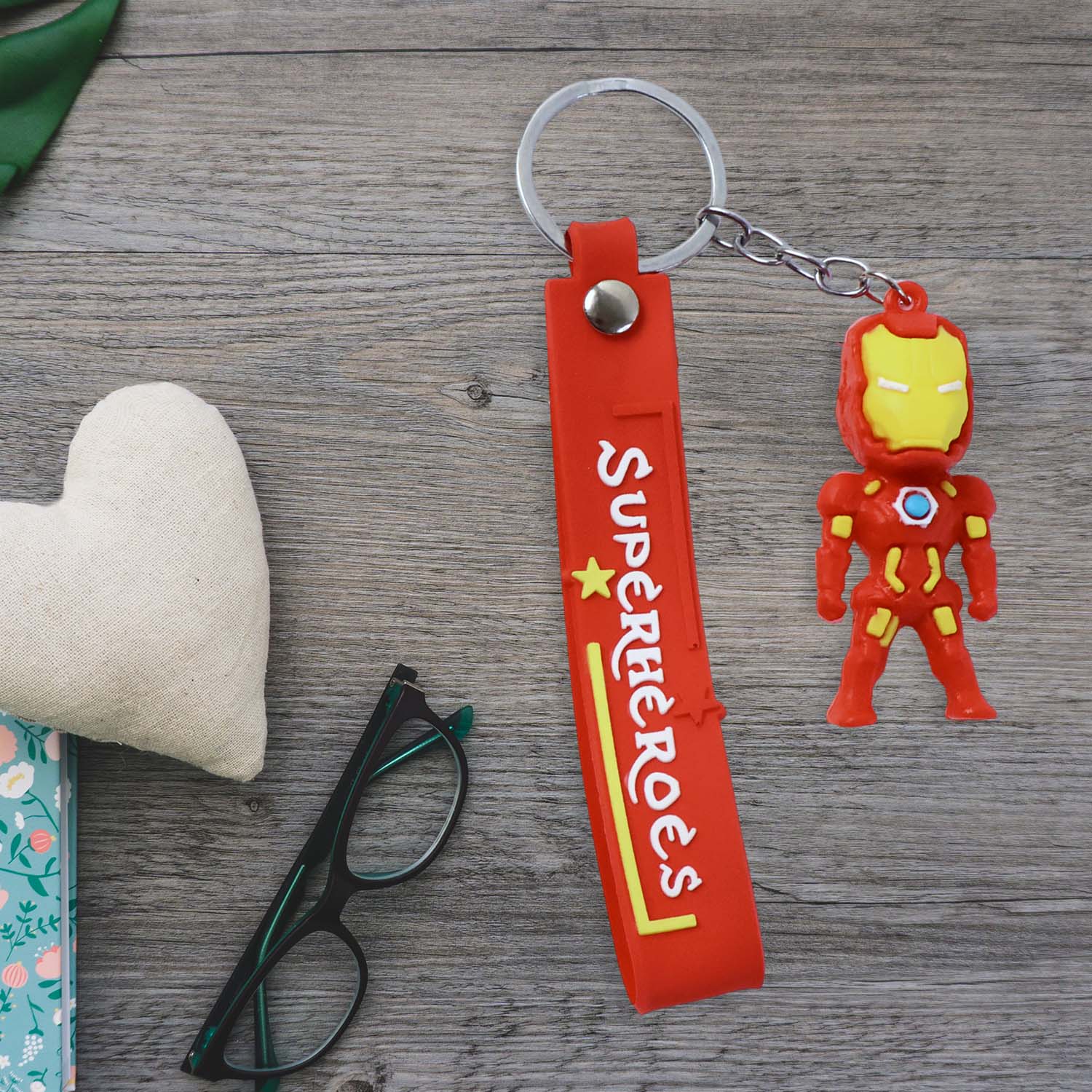 Cute Cartoon Silicone 3D Key Chain with Metal Hook & Strap (Pack of 1) - Image 6