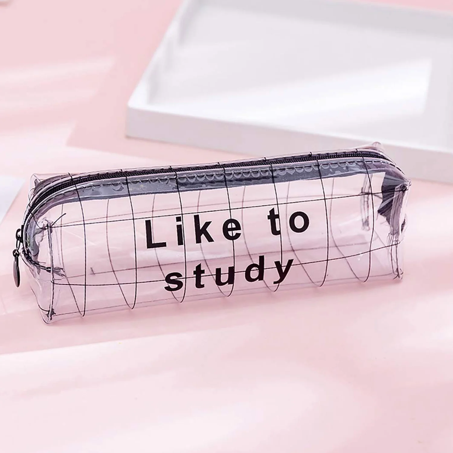 Transparent Pencil Pouch With Zipper (1 Pc) - Image 6