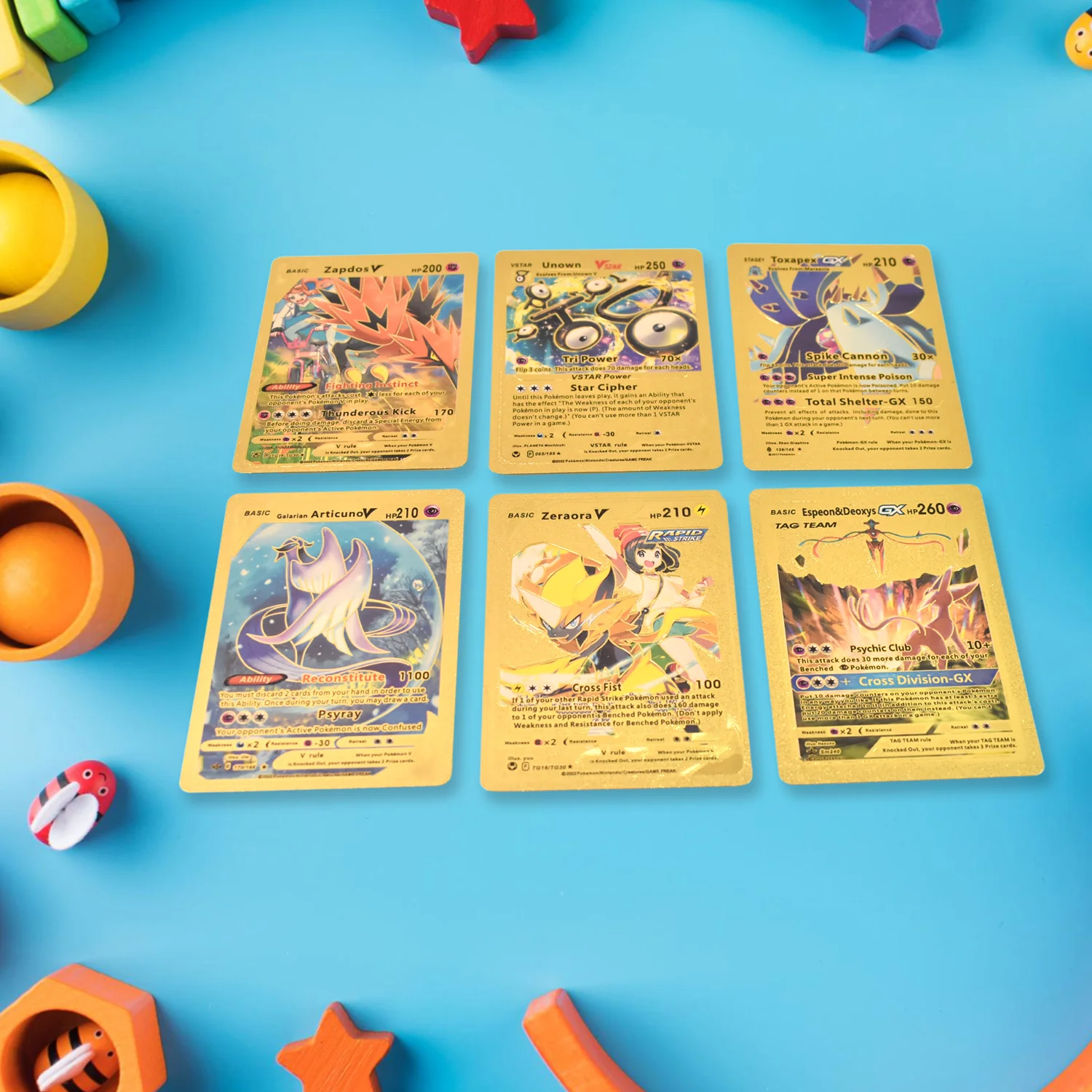Pocket Monster Golden Trading Playing Cards (55 Pcs Set / Mix Design) - Image 4