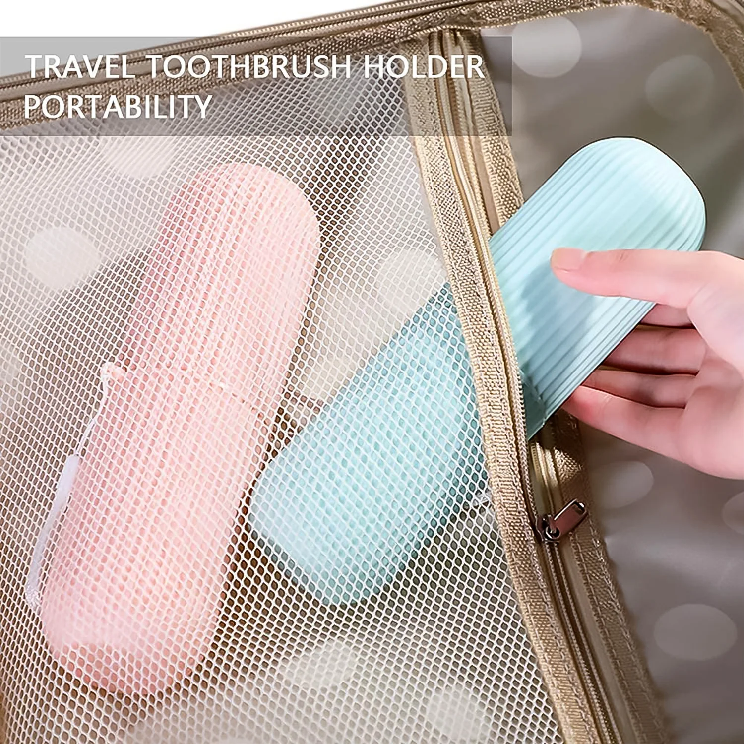 Capsule Shape Travel Toothbrush Toothpaste Case Holder (Multicolor / 3 Pcs Set) - Image 6