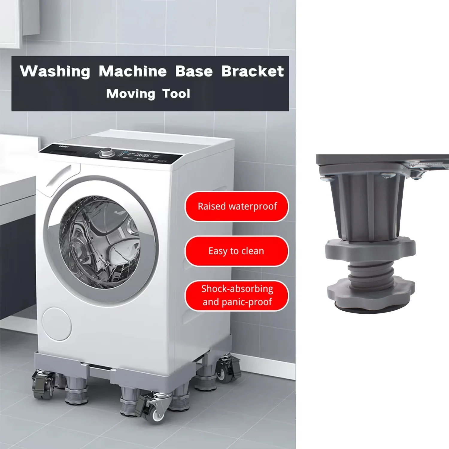 Adjustable Washing Machine Stand (1 Pc / 67×67 Cm Long Adjust) - Image 8