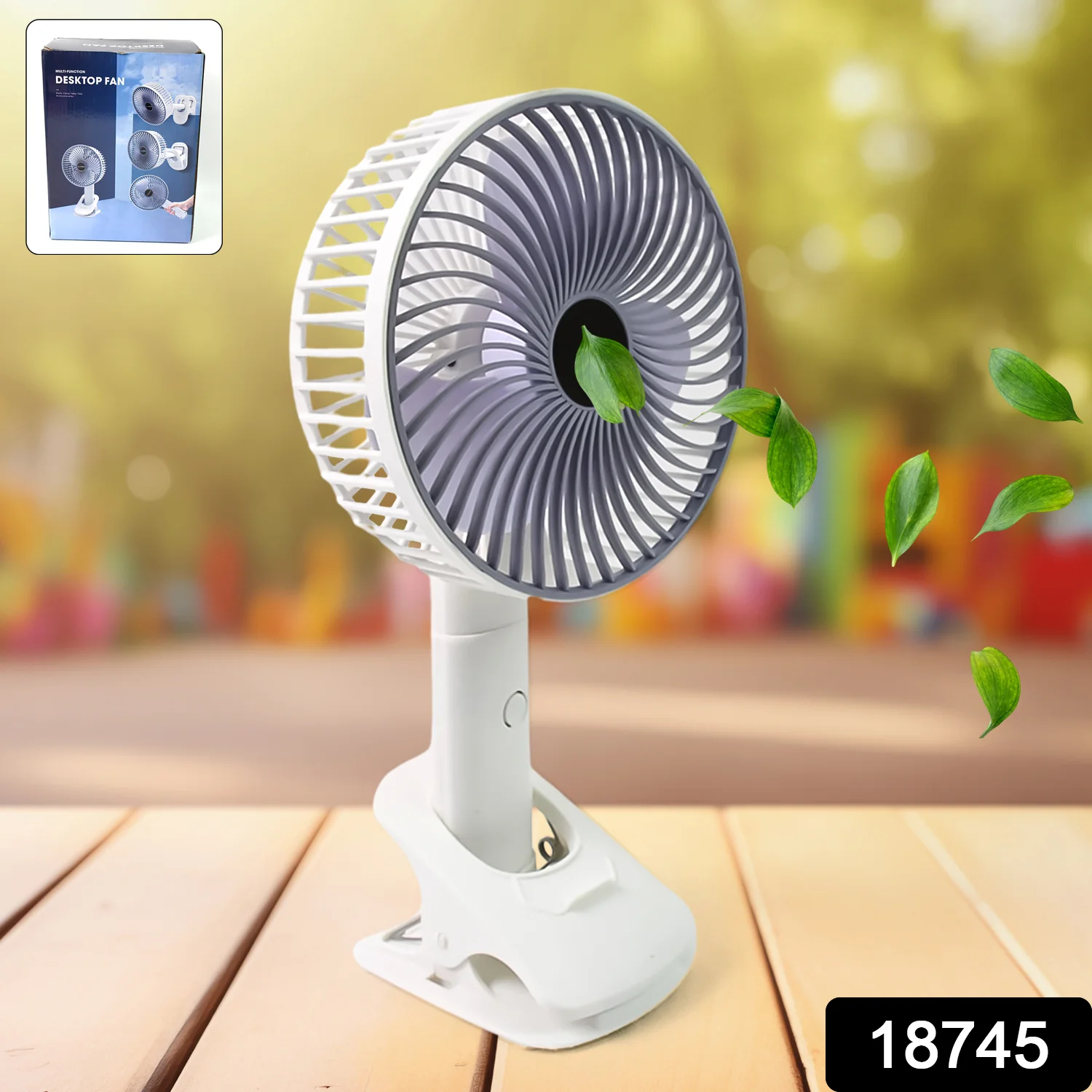 Multifunctional USB Desk Fan Clipped Fan (1 Pc / With Color Box) - Image 2