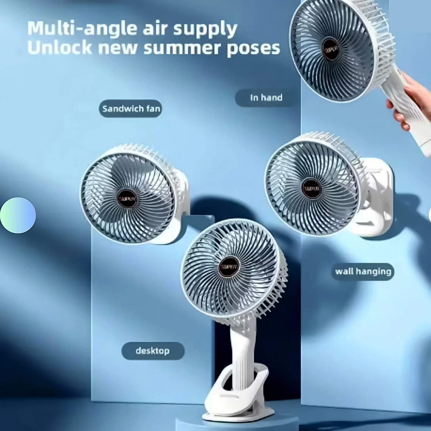 Multifunctional USB Desk Fan Clipped Fan (1 Pc / With Color Box) - Image 5