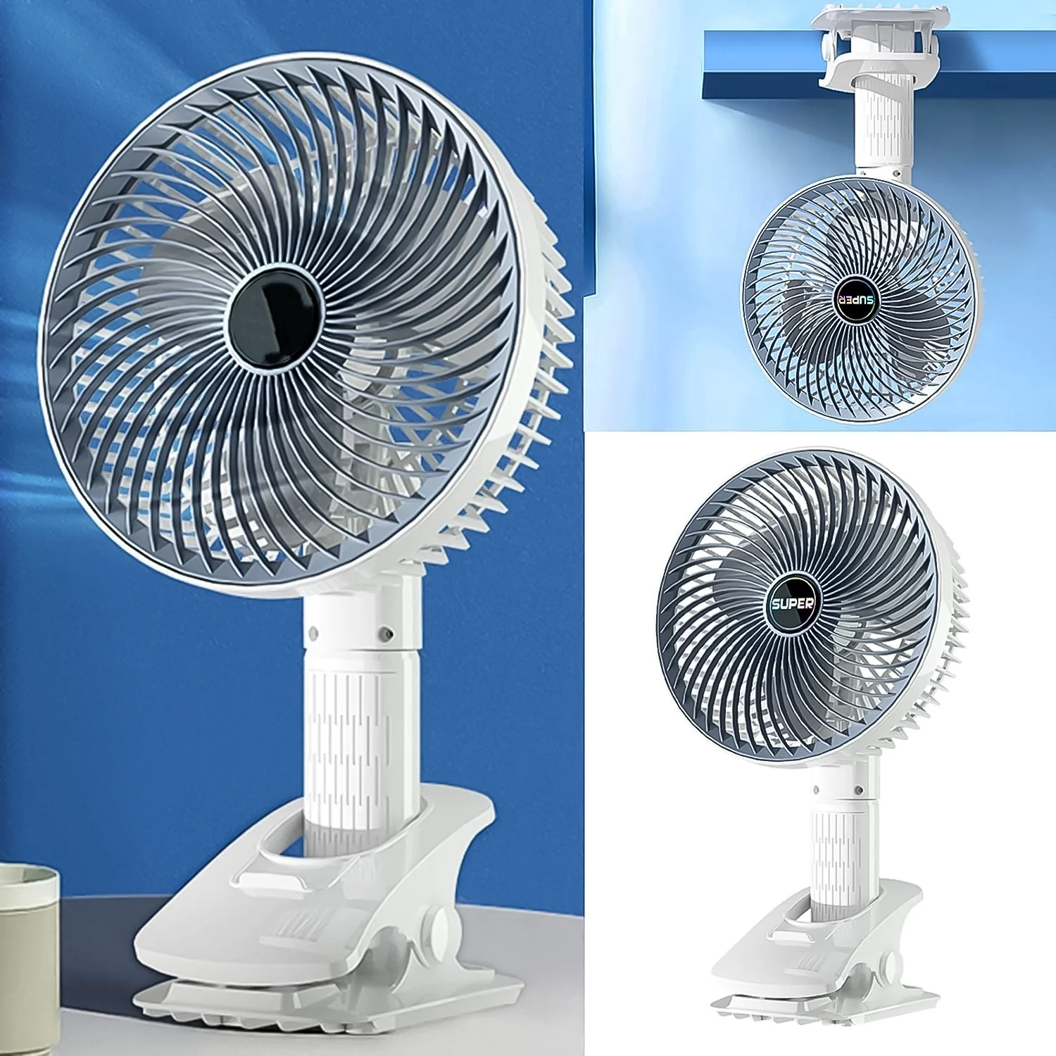 Multifunctional USB Desk Fan Clipped Fan (1 Pc / With Color Box) - Image 8