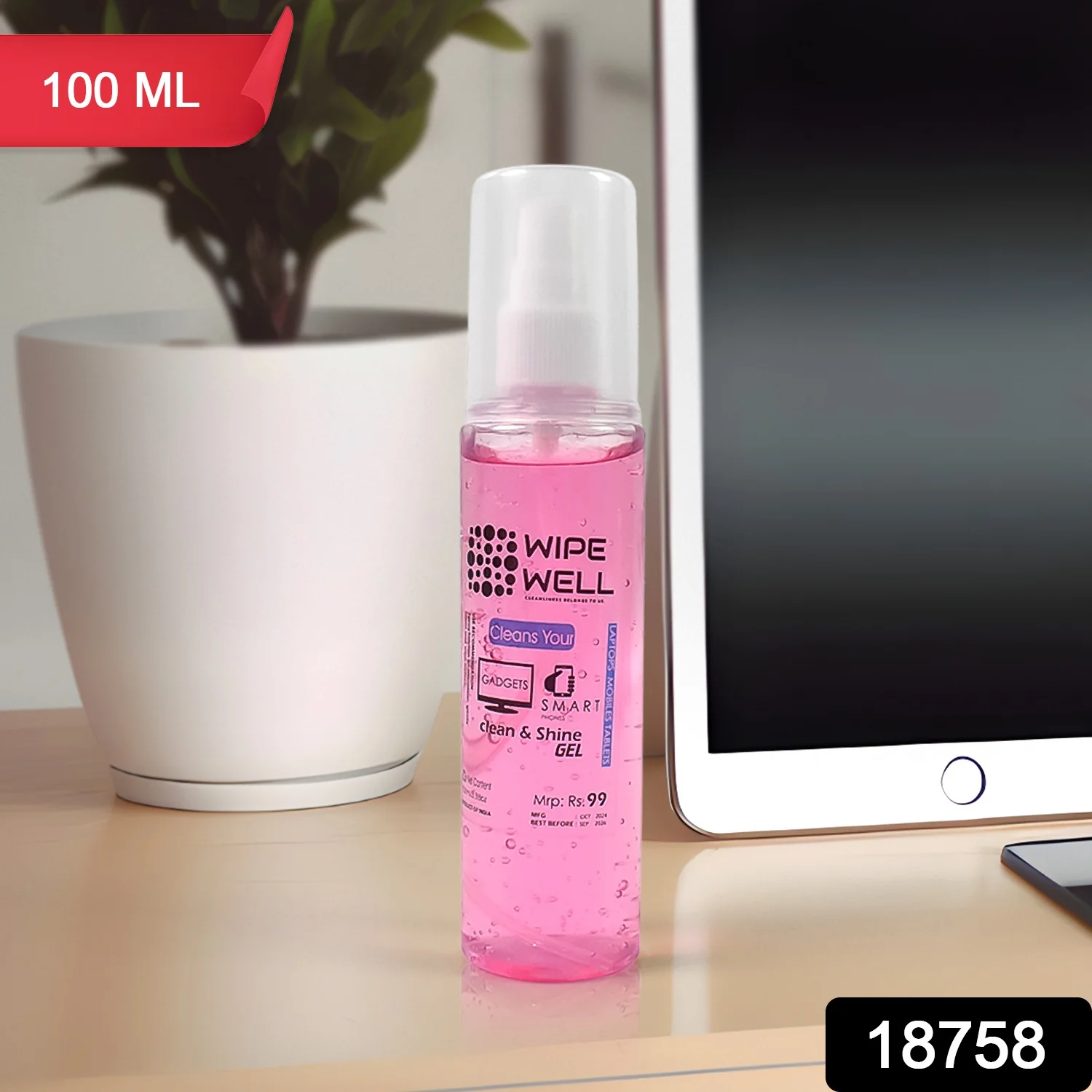 Liquid Gadget Gel Solution to Clean Mobile / Laptop Screen (100 ML) - Image 2
