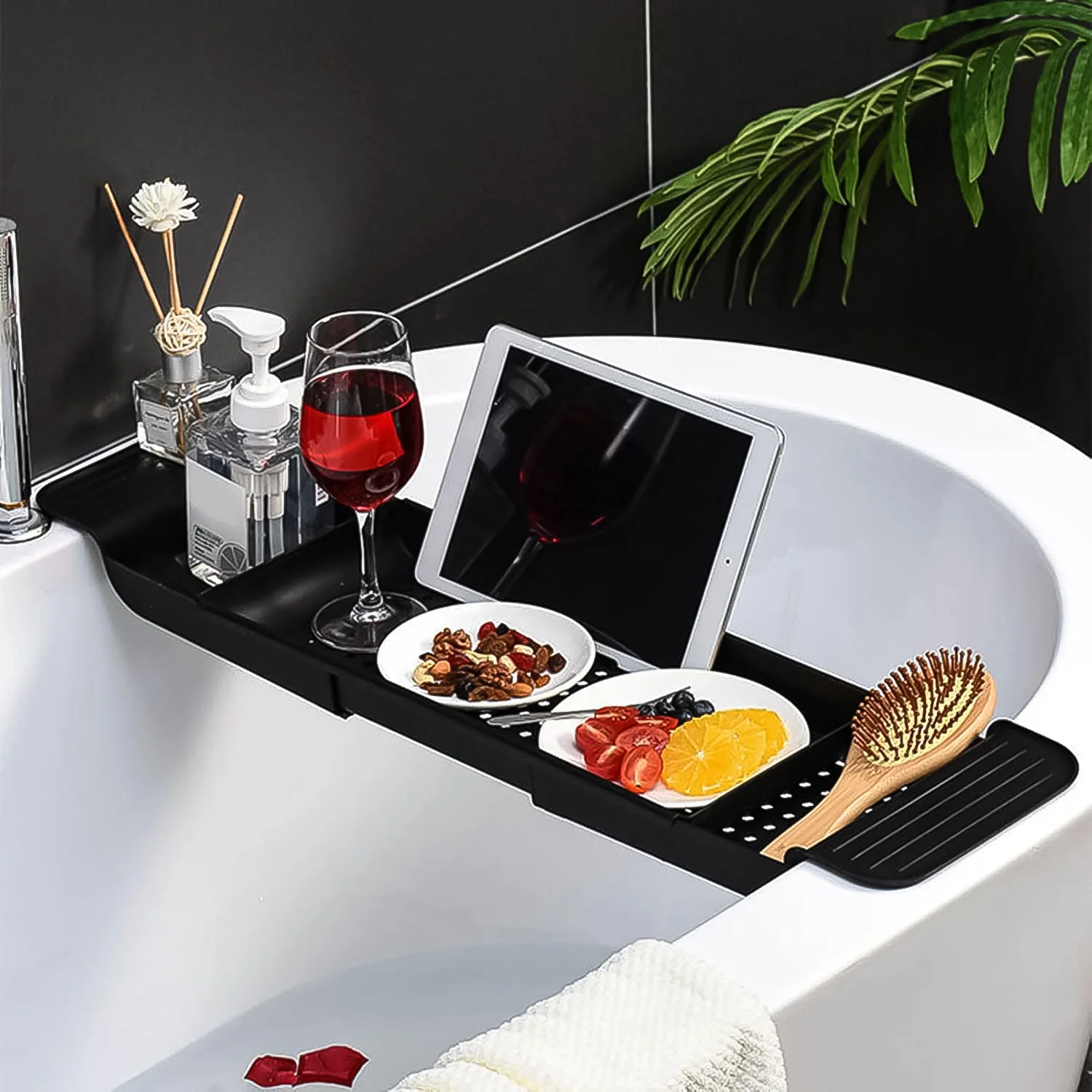 Retractable Bath Caddy, Retractable (78 Cm Long Adjust / 1 Pc / With Brown Box) - Image 4