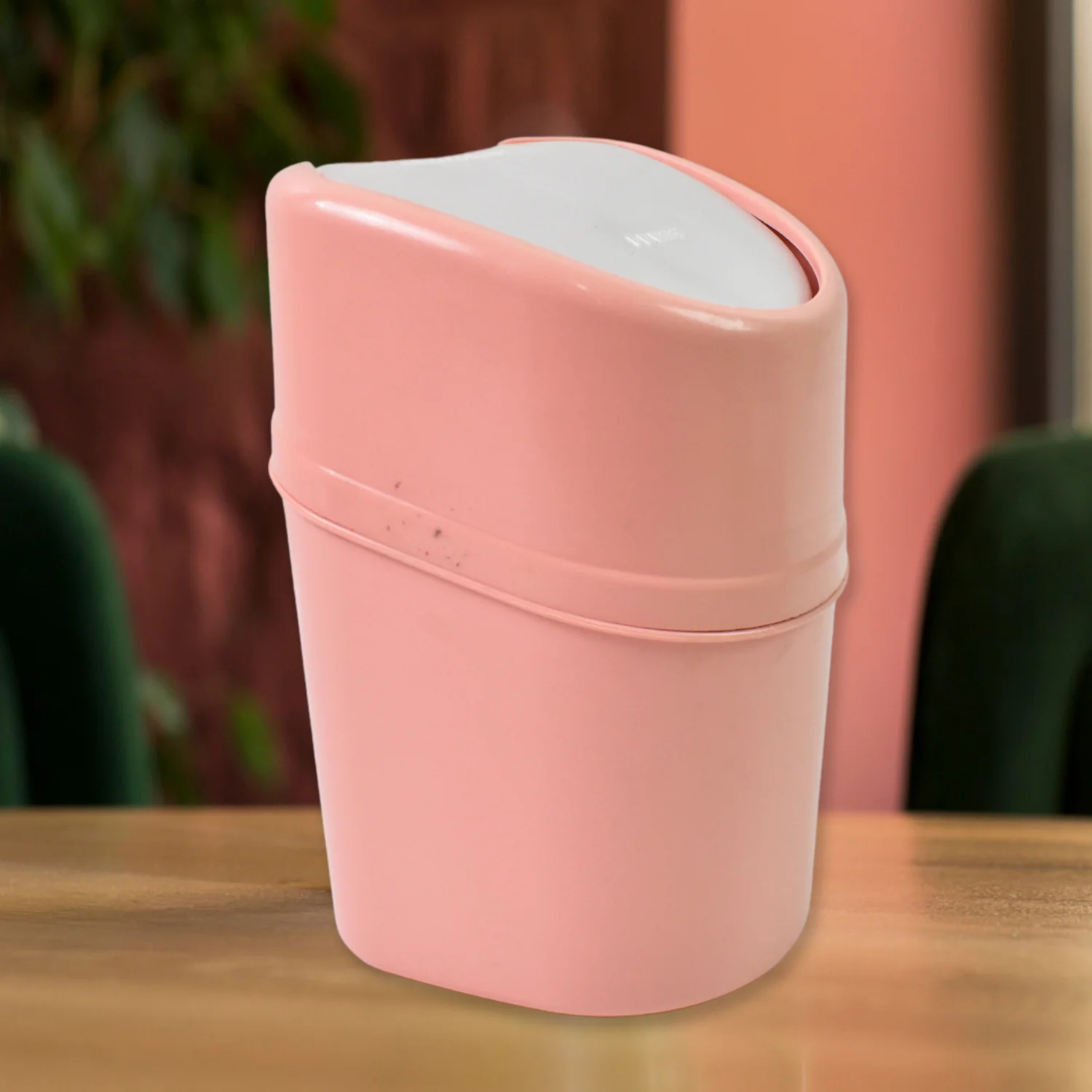 Mini Trash Can, Dustbin Plastic Garbage Can with Lid (1 Pc) - Image 6