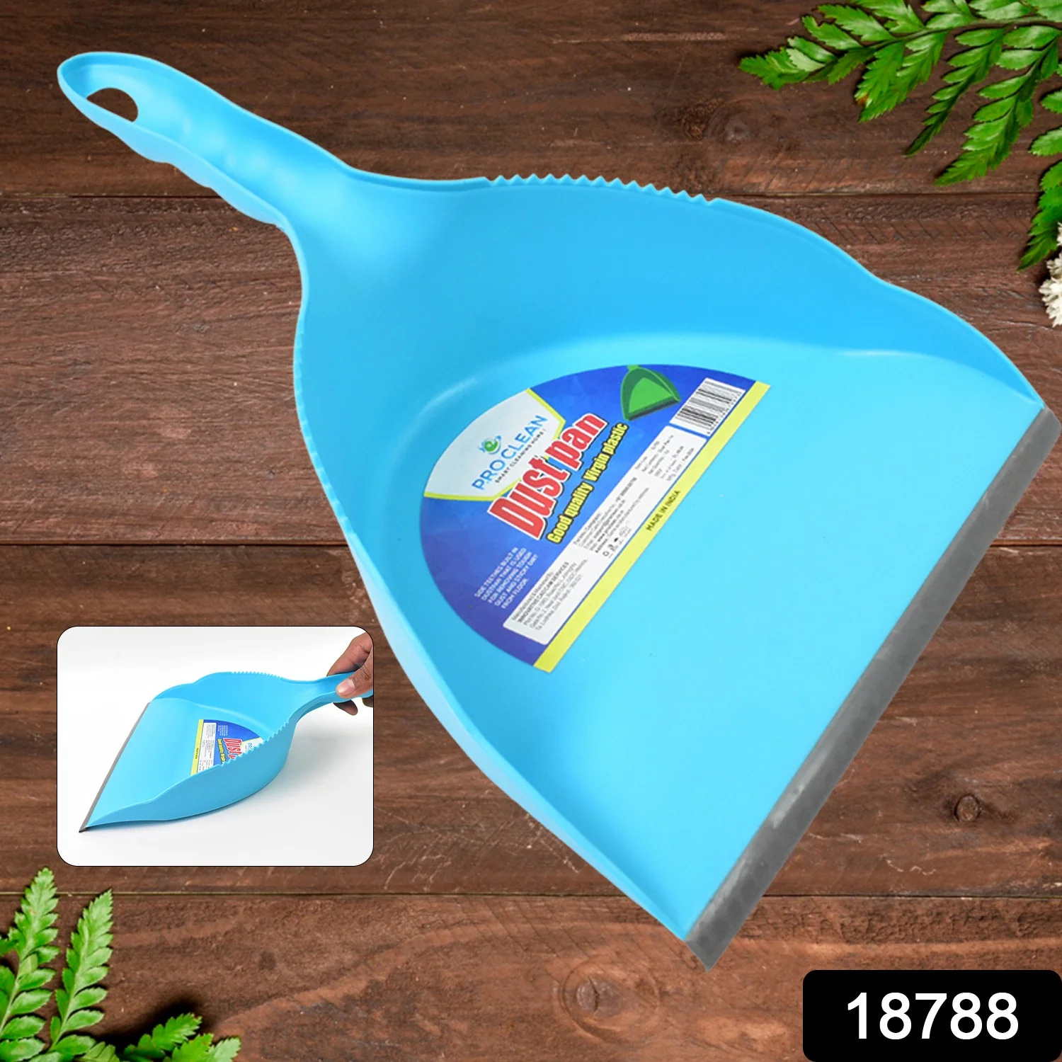 Heavy Plastic Dustpan with Handle, Supdi (1 Pc) - Image 2