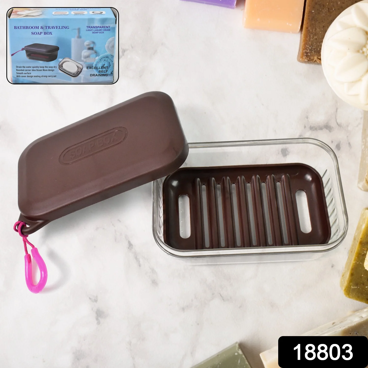 Bathroom & Travel Plastic Soap Box with Lid ,Sabudani (1 Pc) - Image 2