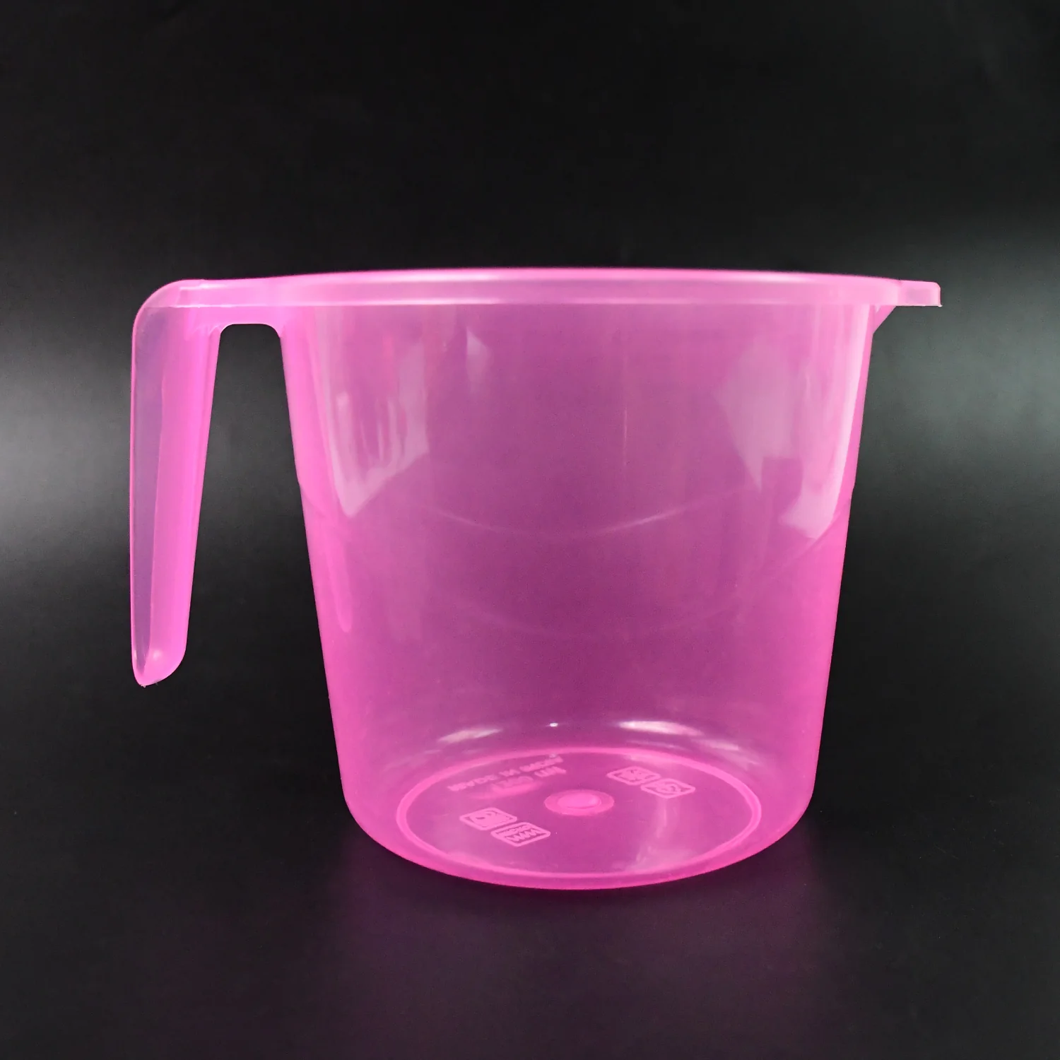 Plastic Round Transparent Bath Water Mug (1 Pc / 1200 ML / Mix Color) - Image 6