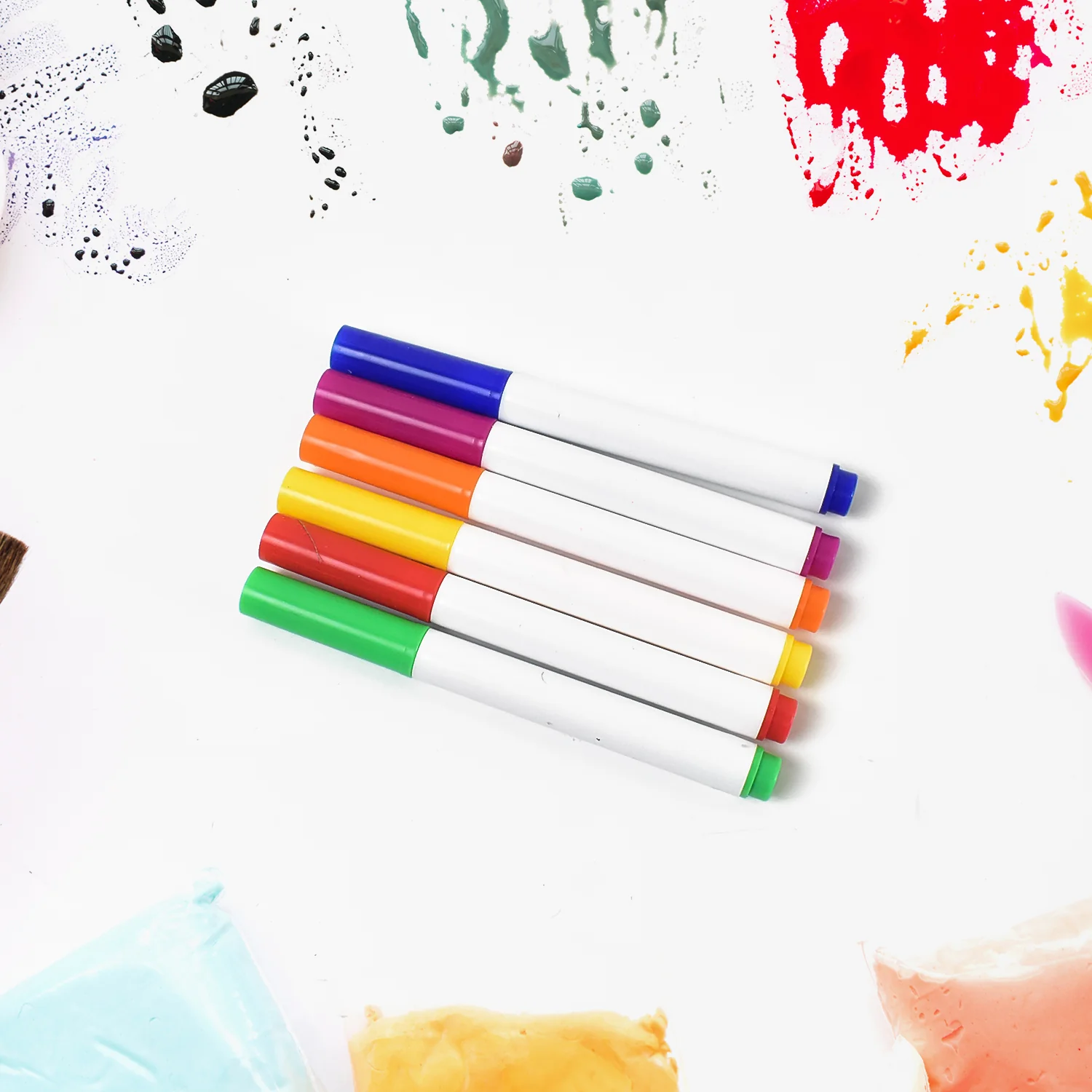 Multicolour colour-your-own inflatable animals With 6pcs Colored Pen Markers (1 Set) - Image 3