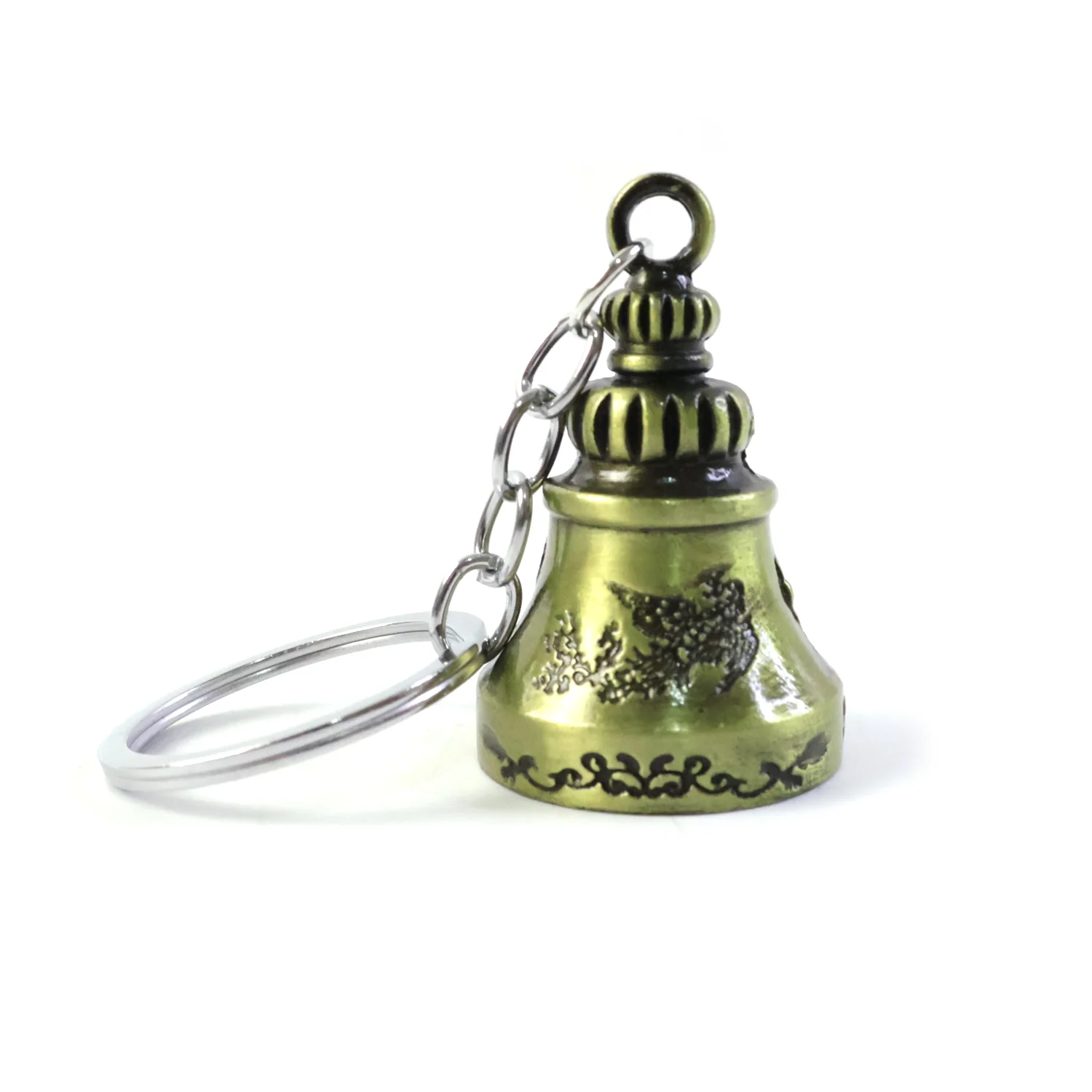Metal Small Temple Bell Keychain, Motorcycle Bell Keychain (1 Pc / Mix Color) - Image 5