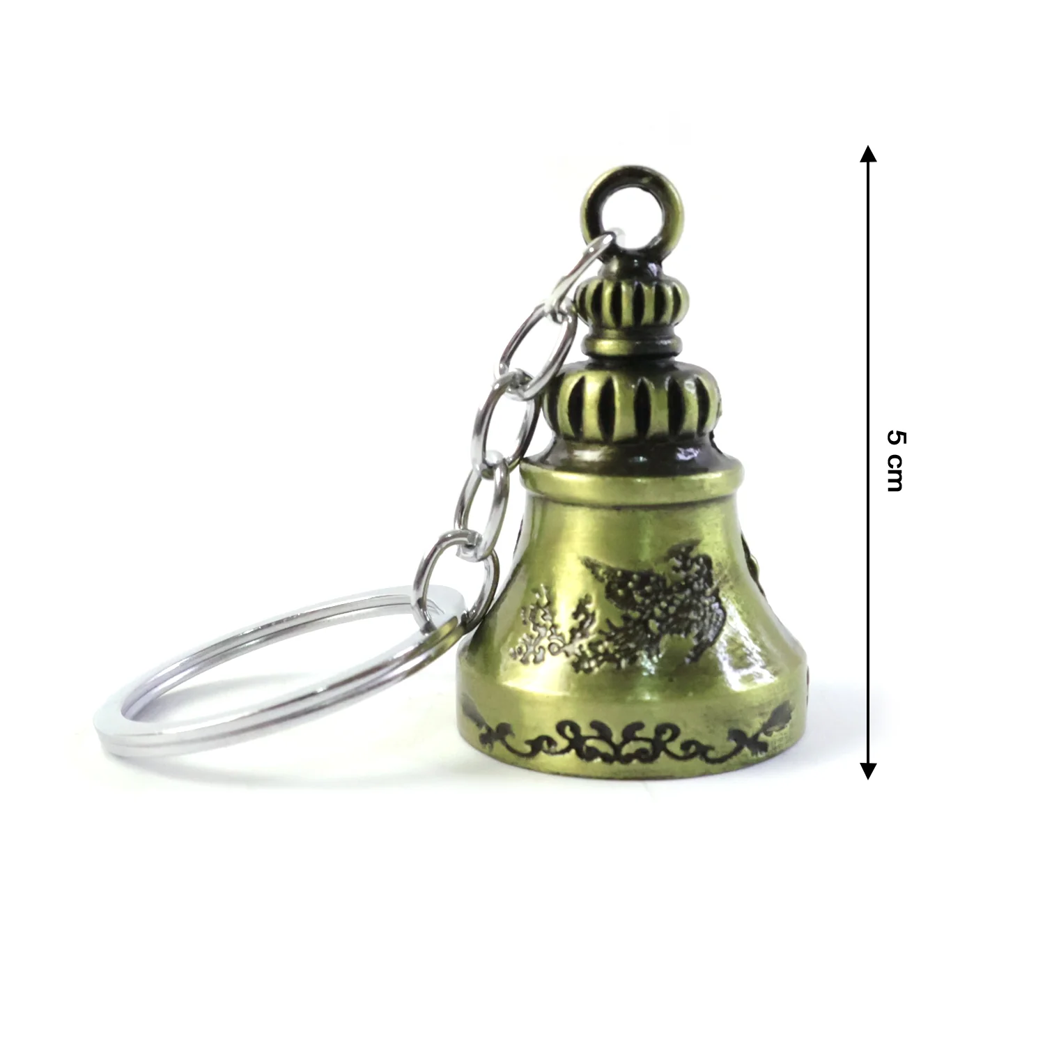 Metal Small Temple Bell Keychain, Motorcycle Bell Keychain (1 Pc / Mix Color) - Image 6