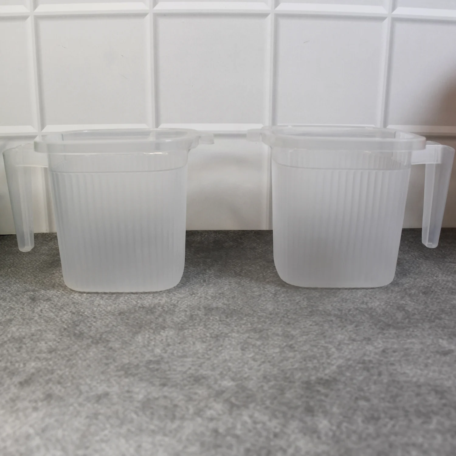 Plastic Transparent Bathroom Water Mug (4 pc / Mix colour / 1000 ML) - Image 7