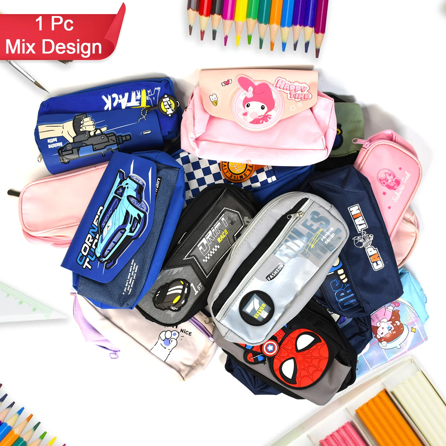Mix Design Pouch – Stylish and Versatile Storage Bag (1pc) - Image 2