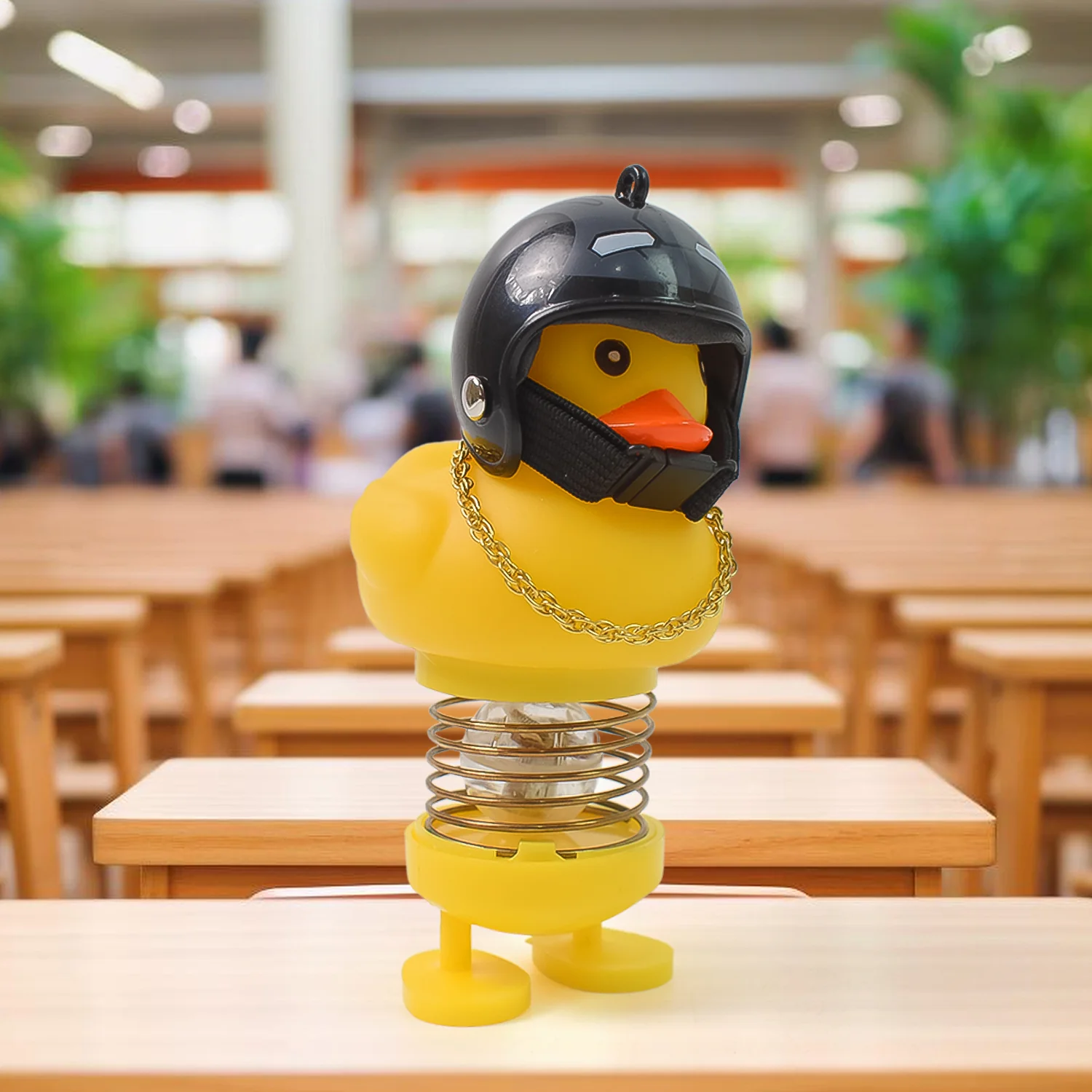 Spring Doll Dance Toy Duck Car Bicycle Bell with Propeller Helmet (1 Pc / Mix Design) - Image 3