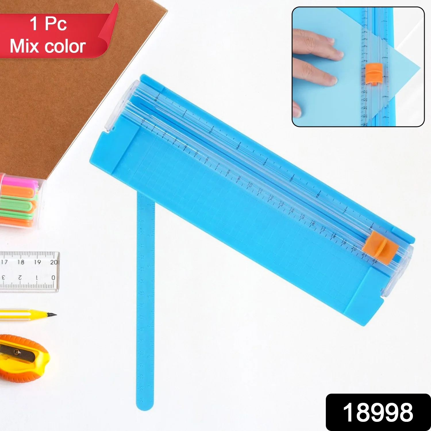 Paper Cutter, A5 Mini Paper Cutter, Portable Paper Cutting Machine (1 Pc / Mix Color) - Image 2
