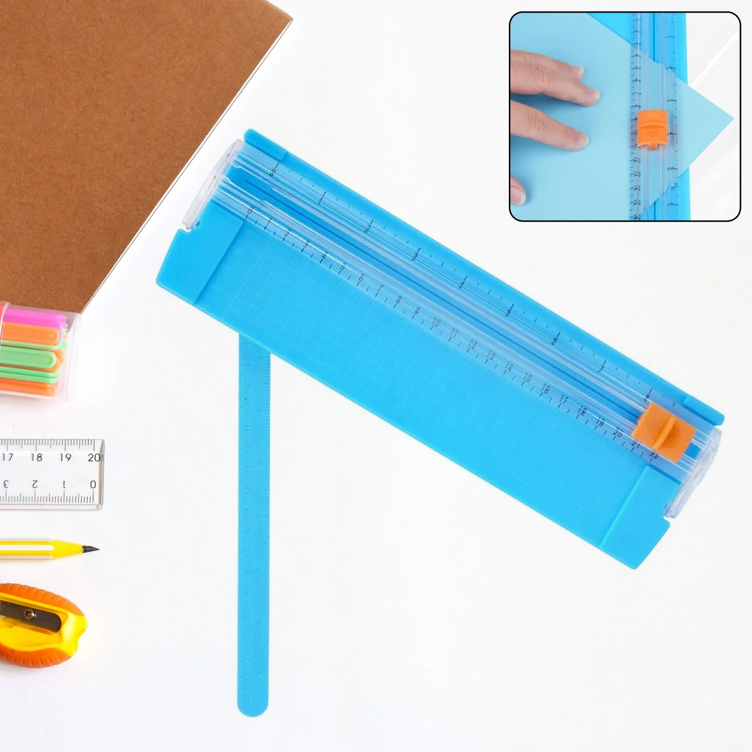 Paper Cutter, A5 Mini Paper Cutter, Portable Paper Cutting Machine (1 Pc / Mix Color) - Image 3