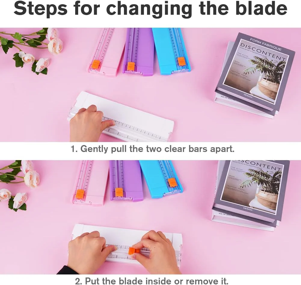 Paper Cutter, A5 Mini Paper Cutter, Portable Paper Cutting Machine (1 Pc / Mix Color) - Image 4