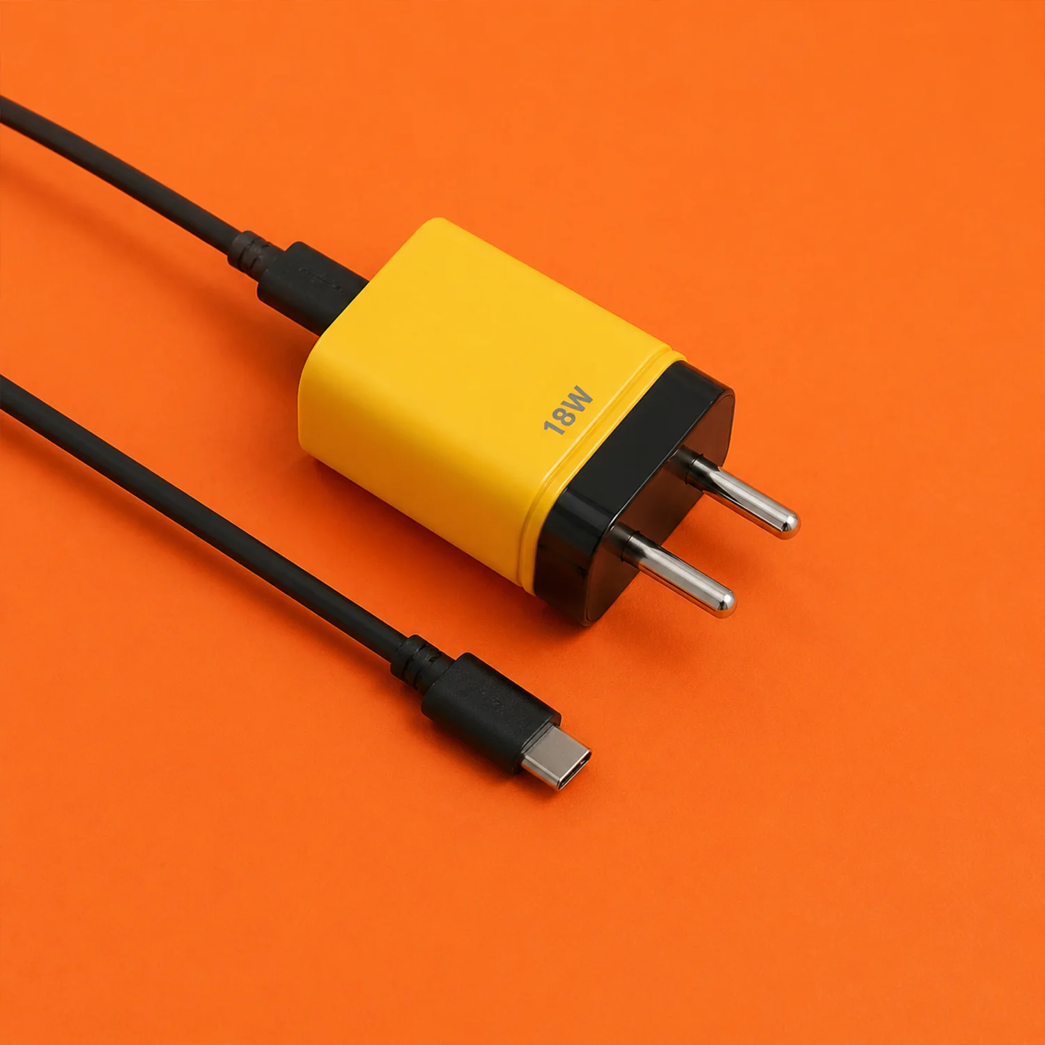 18W Fast Charging Dual USB Wall Charger Adapter with Free Type C Cable - Image 5