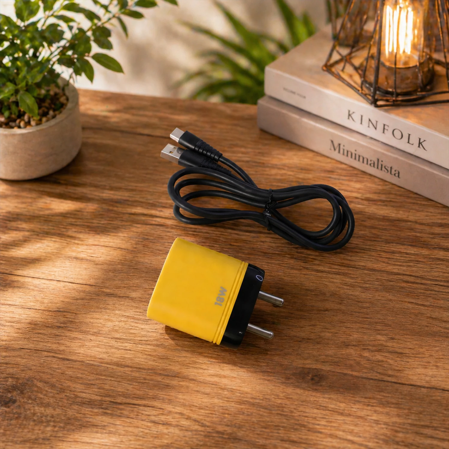 18W Fast Charging Dual USB Wall Charger Adapter with Free Type C Cable - Image 7