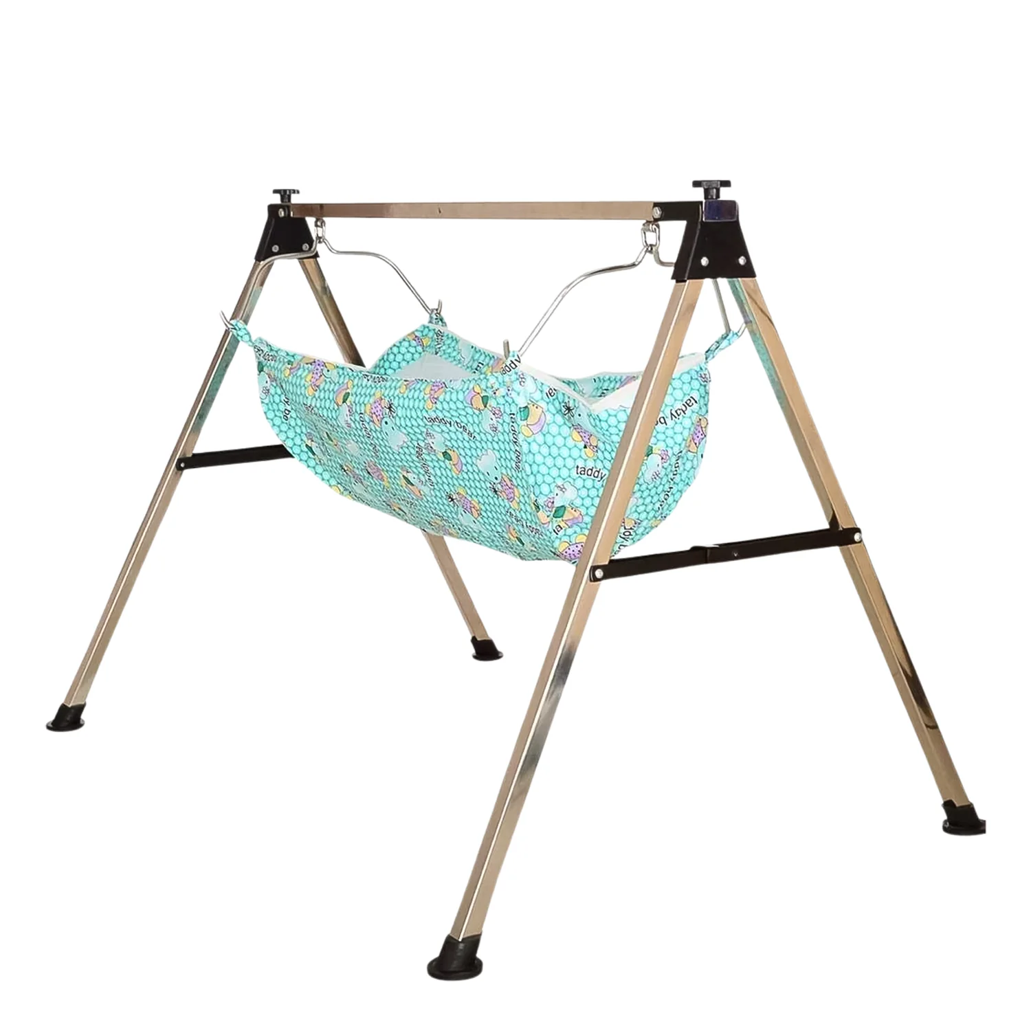 Baby Cradle Ghodiyu Portable Folding Swing Stainless Steel Stand (1 Pc) - Image 5