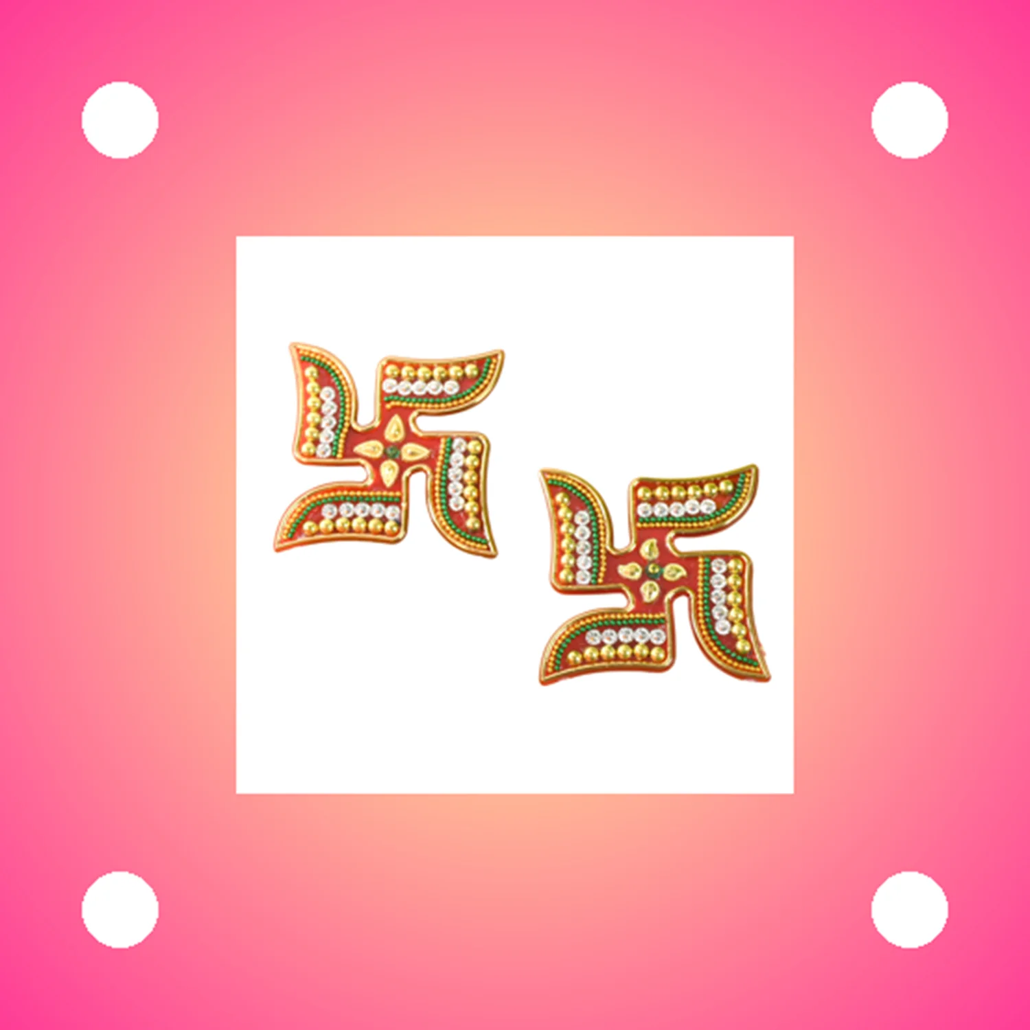 Decorative Swastik Sticker (2Pc Set) - Image 7