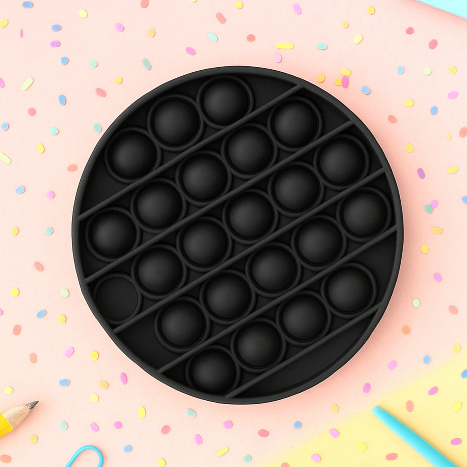 Premium Round Shape Silicone Pop It Fidget Toy (1 Pc) - Image 4