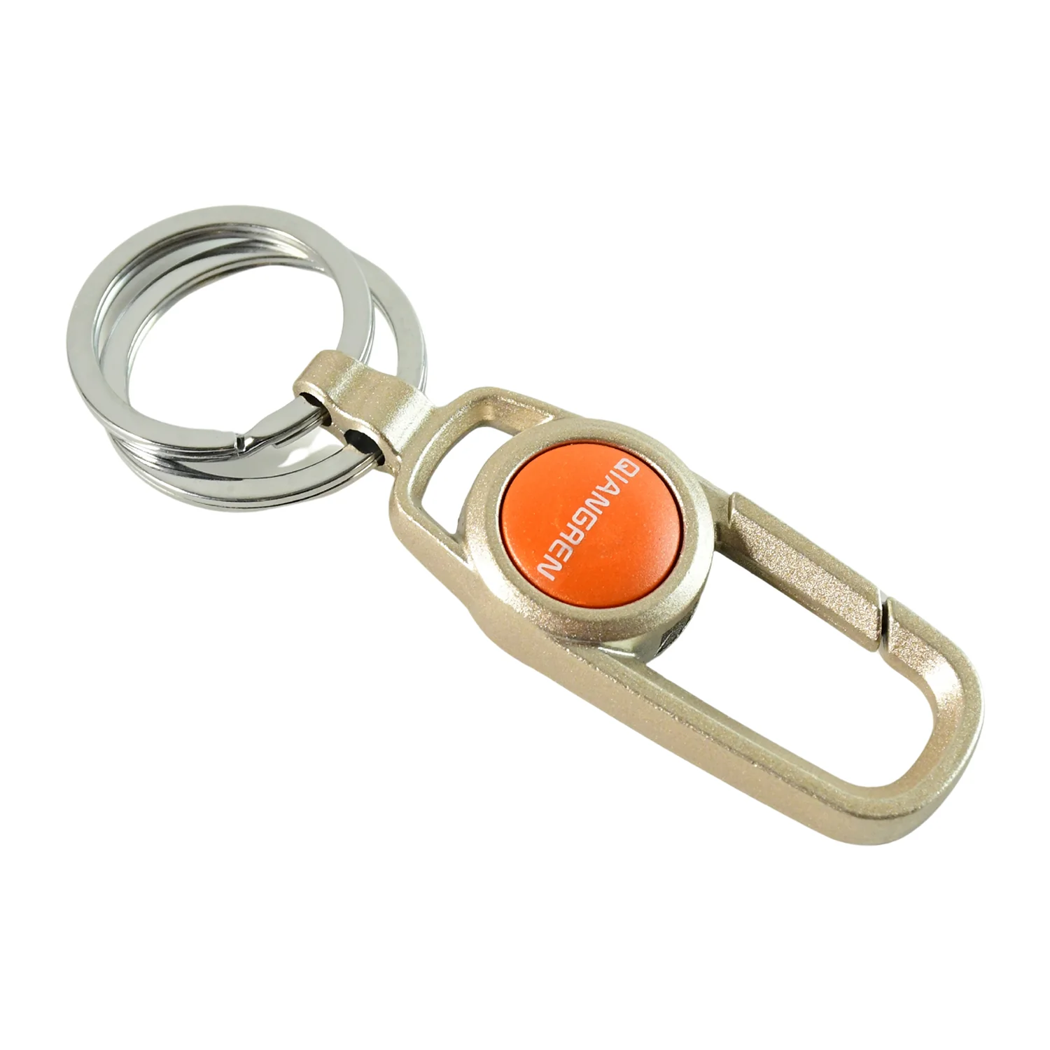Premium Metal Keychain Carabiner Clip Hook with Dual Key Rings (1 Pc) - Image 5