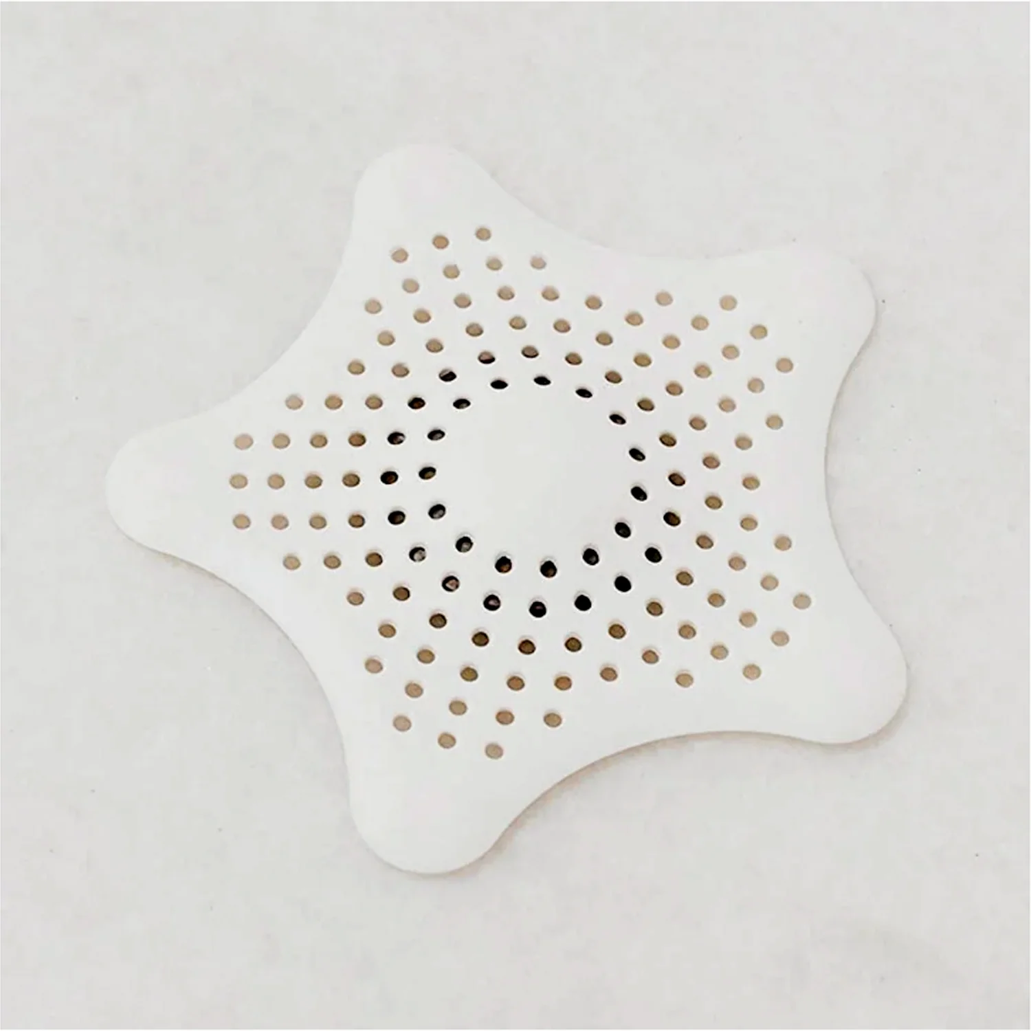 White Silicone Star Shaped Sink Filter Bathroom Hair Catcher Drain Strainers Basin - Image 7