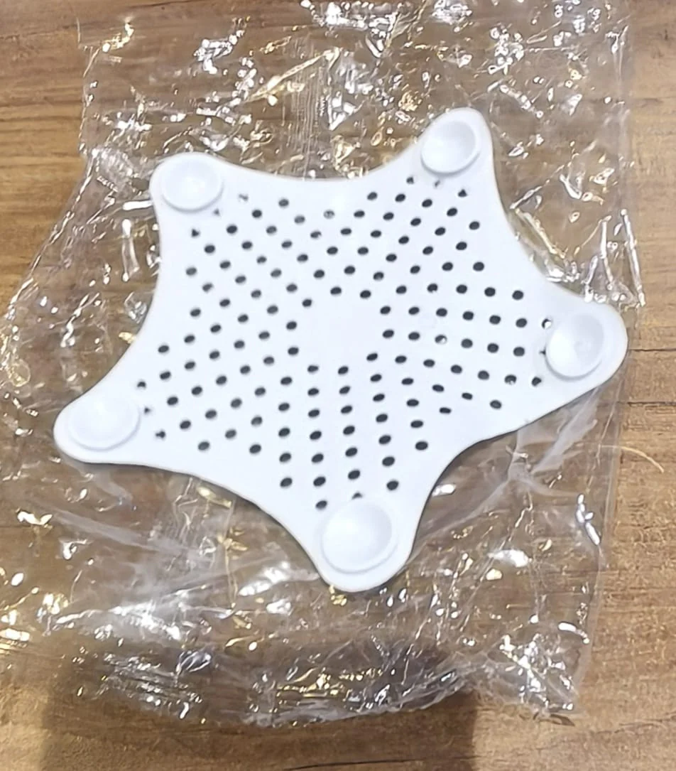 White Silicone Star Shaped Sink Filter Bathroom Hair Catcher Drain Strainers Basin - Image 9