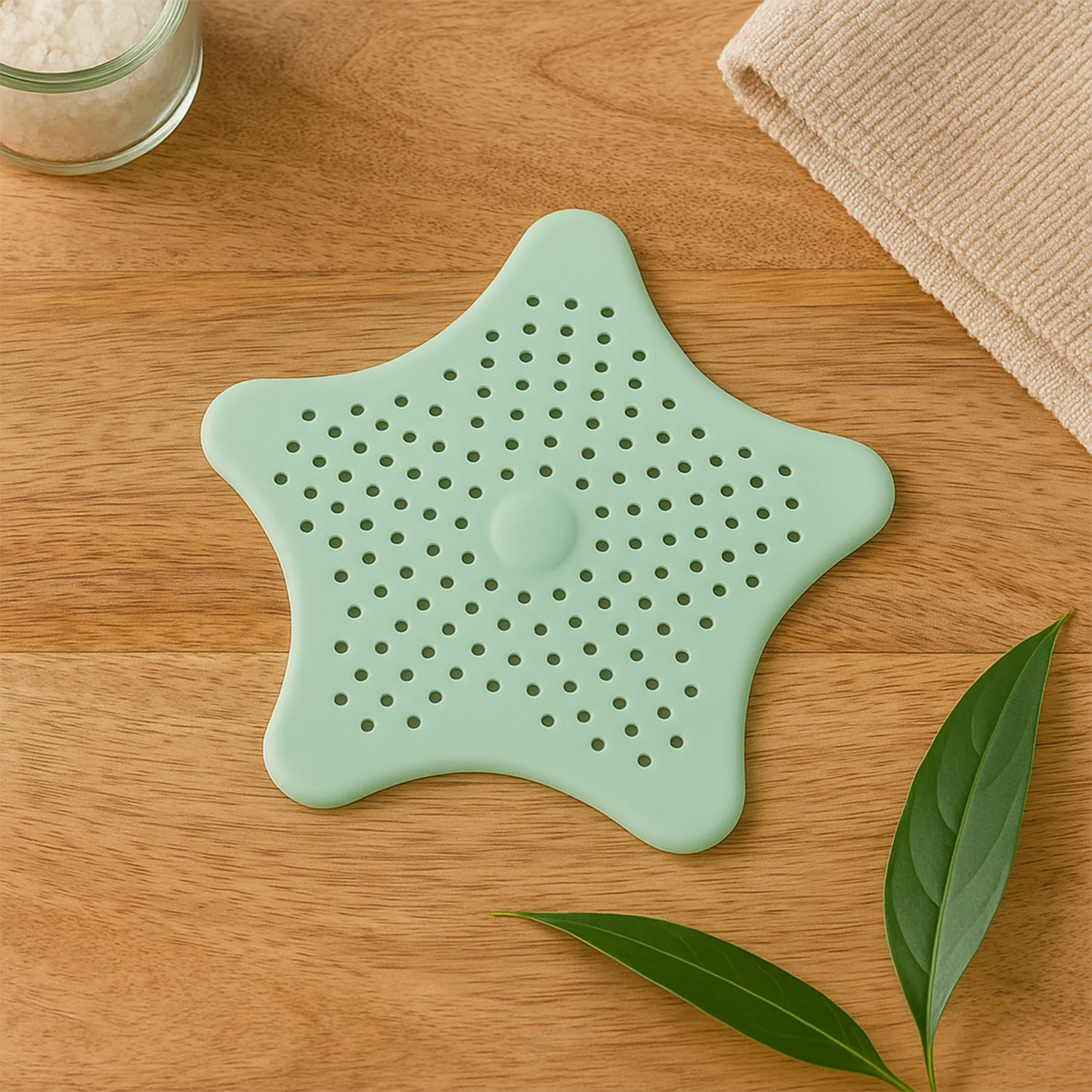 Mint Green Silicone Star Shaped Sink Filter Bathroom Hair Catcher Drain Strainers - Image 4