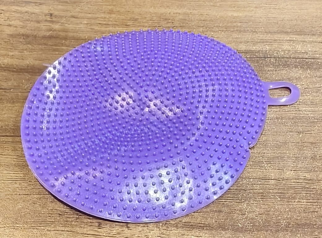 Purple Silicone Dish Scrubber Sponge Mildew Free, Non Stick, Heat Resistant - Image 7