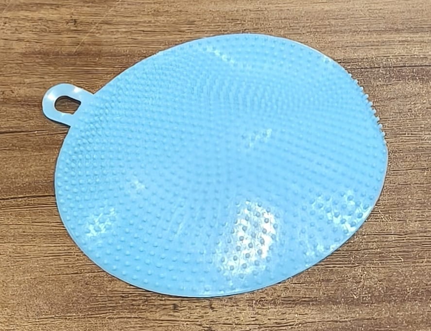 Sky Blue Silicone Dish Scrubber Sponge Mildew Free, Non Stick, Heat Resistant - Image 7